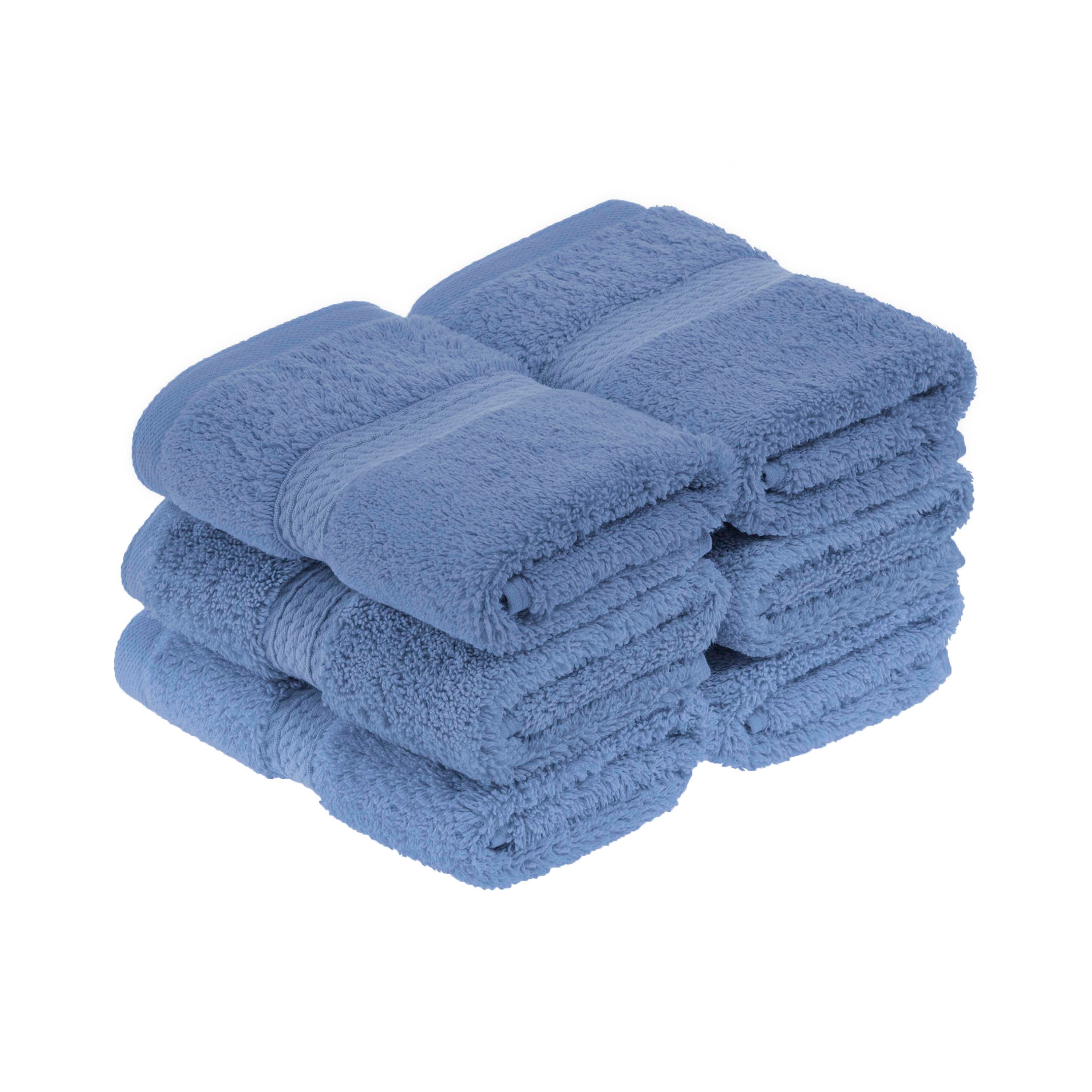 Egyptian Cotton Pile Plush Heavyweight Luxury Soft Face Towel Set of 6 - Omnigoodsstore