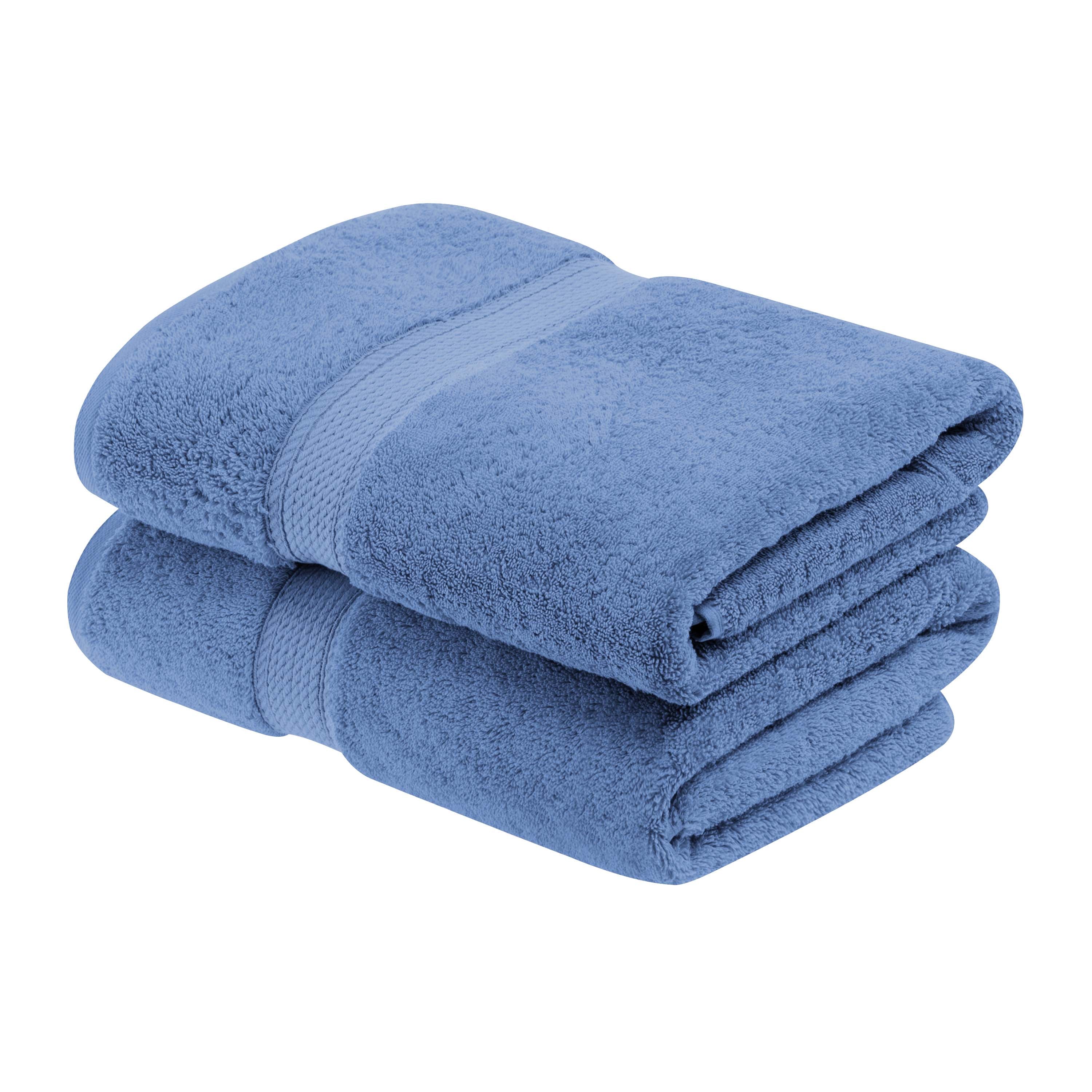 Egyptian Cotton Pile Plush Heavyweight Soft 2 Piece Bath Towel Set - Omnigoodsstore
