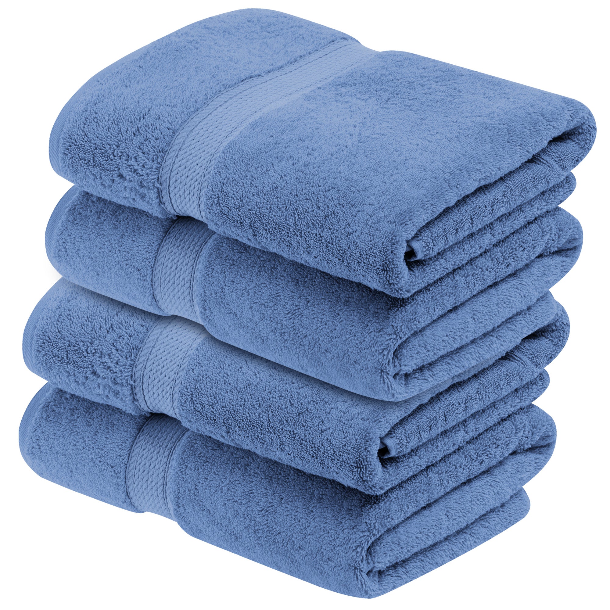 Egyptian Cotton Pile Plush Heavyweight Soft 4 Piece Bath Towel Set - Omnigoodsstore