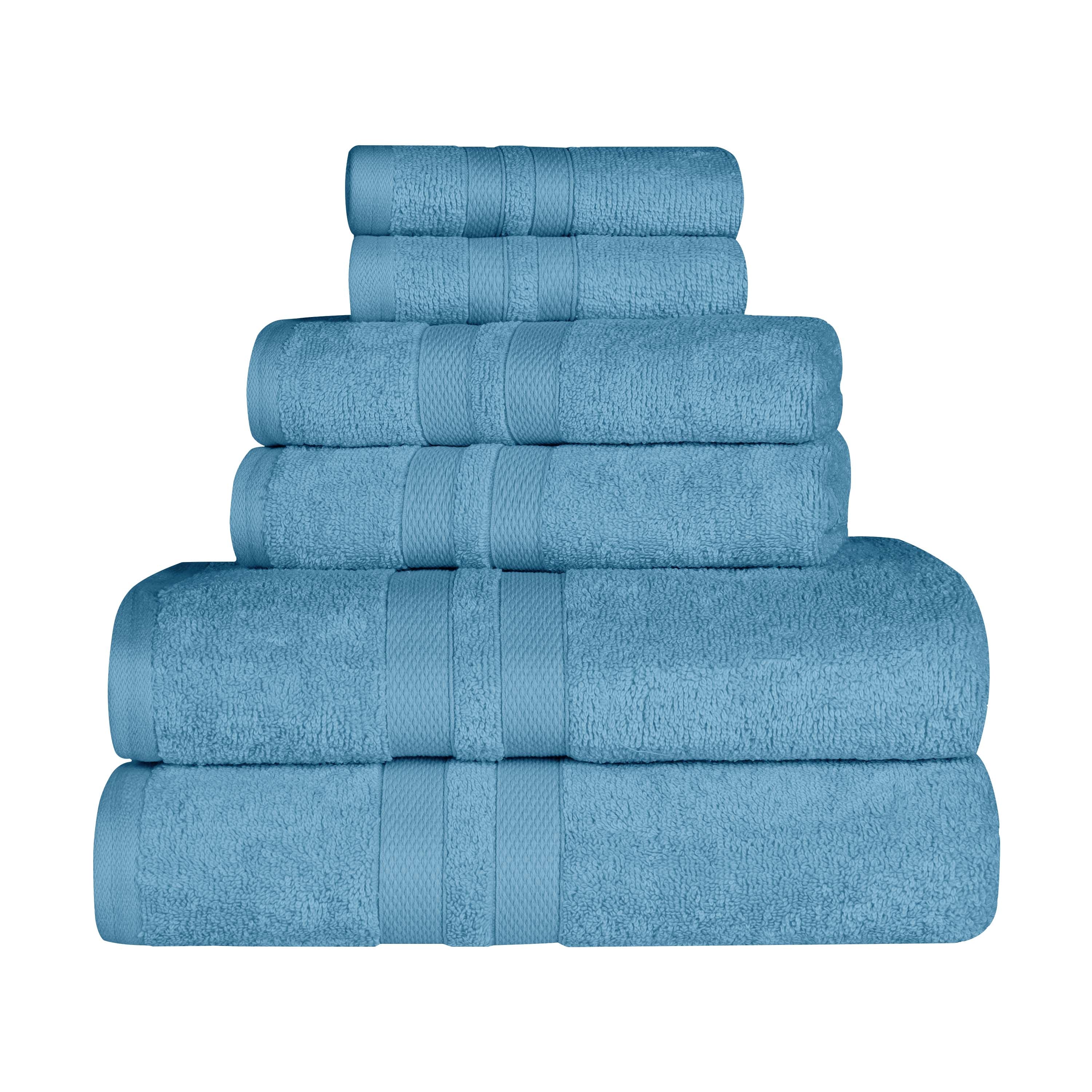 Cotton Ultra Soft 6 Piece Solid Towel Set - Omnigoodsstore