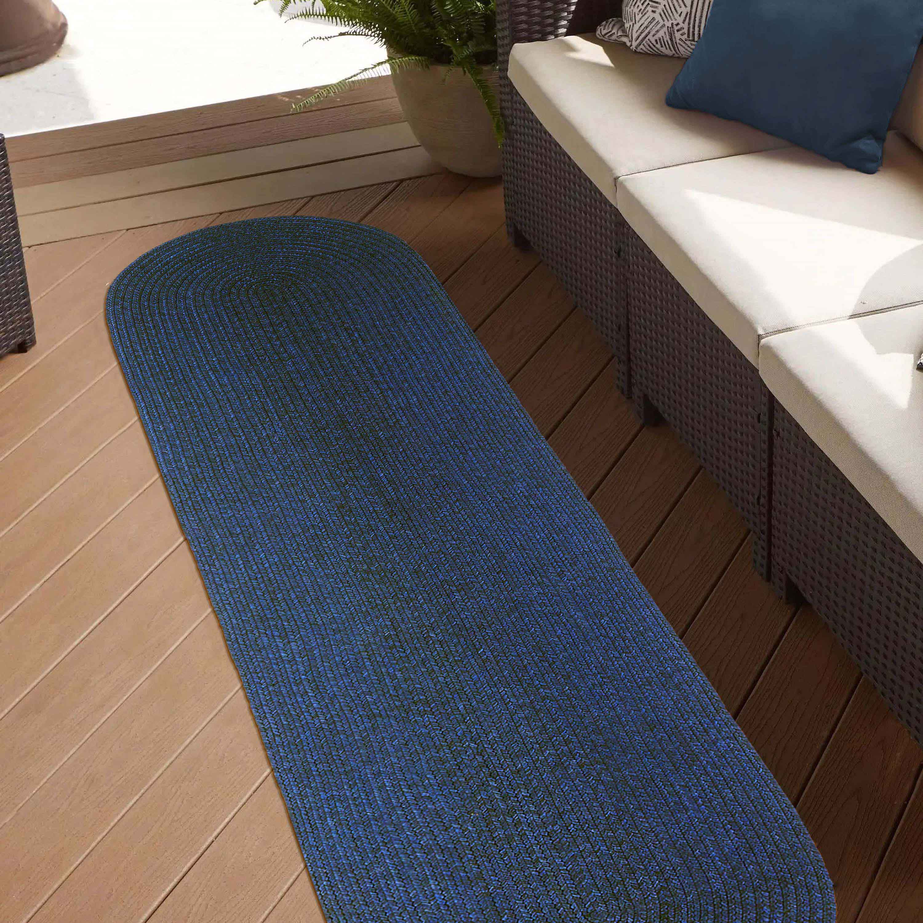 Classic Braided Area Rug Indoor Outdoor Rugs Oval - Omnigoodsstore