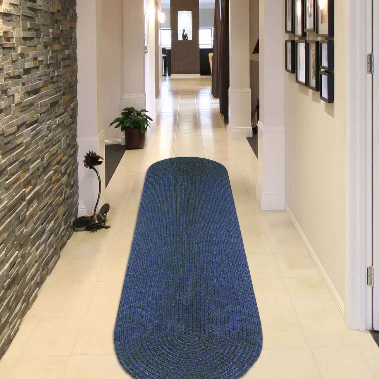 Classic Braided Area Rug Indoor Outdoor Rugs Oval - Omnigoodsstore