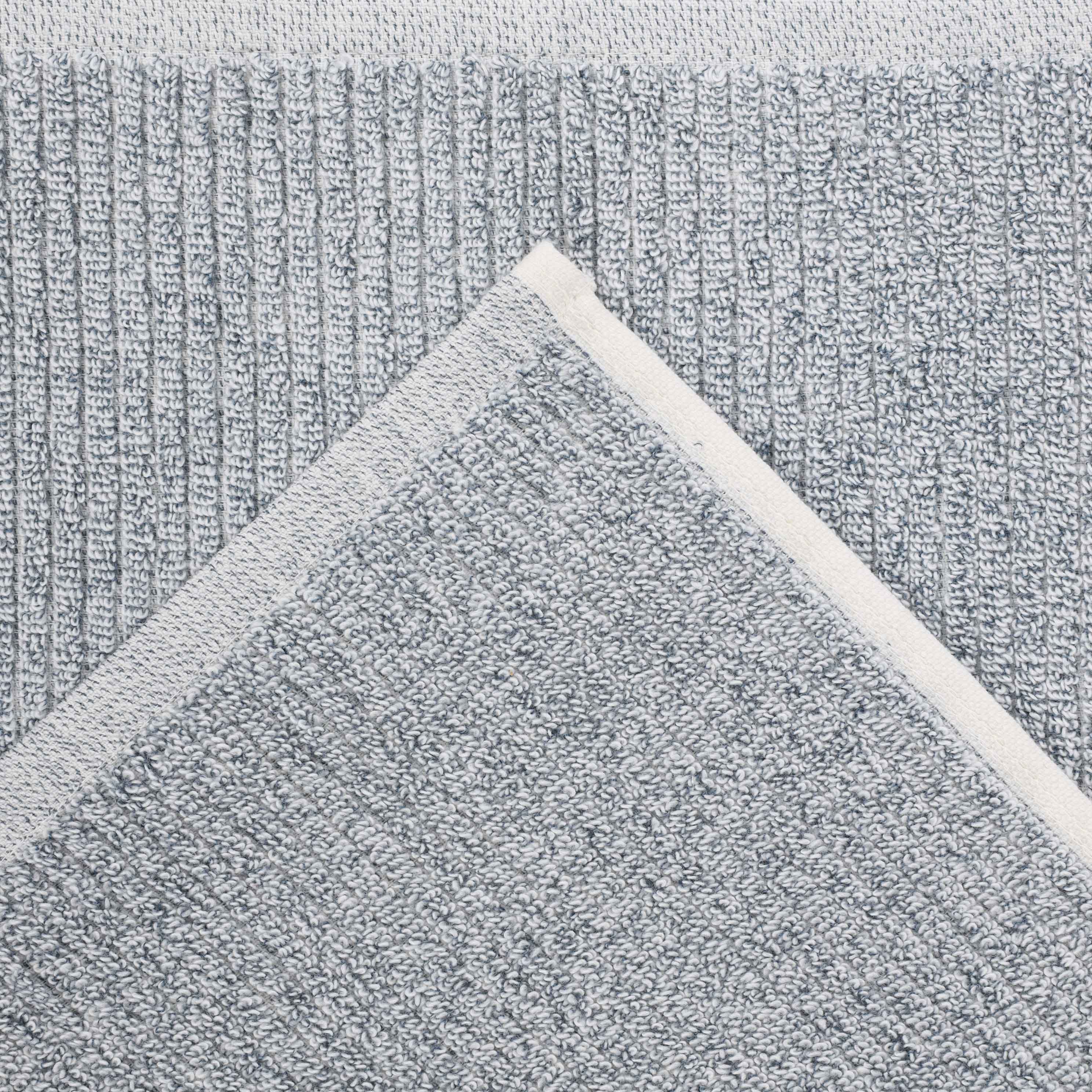 Destin Cotton Blend Solid Ribbed Face Towels Washcloths, Set of 12 - Omnigoodsstore