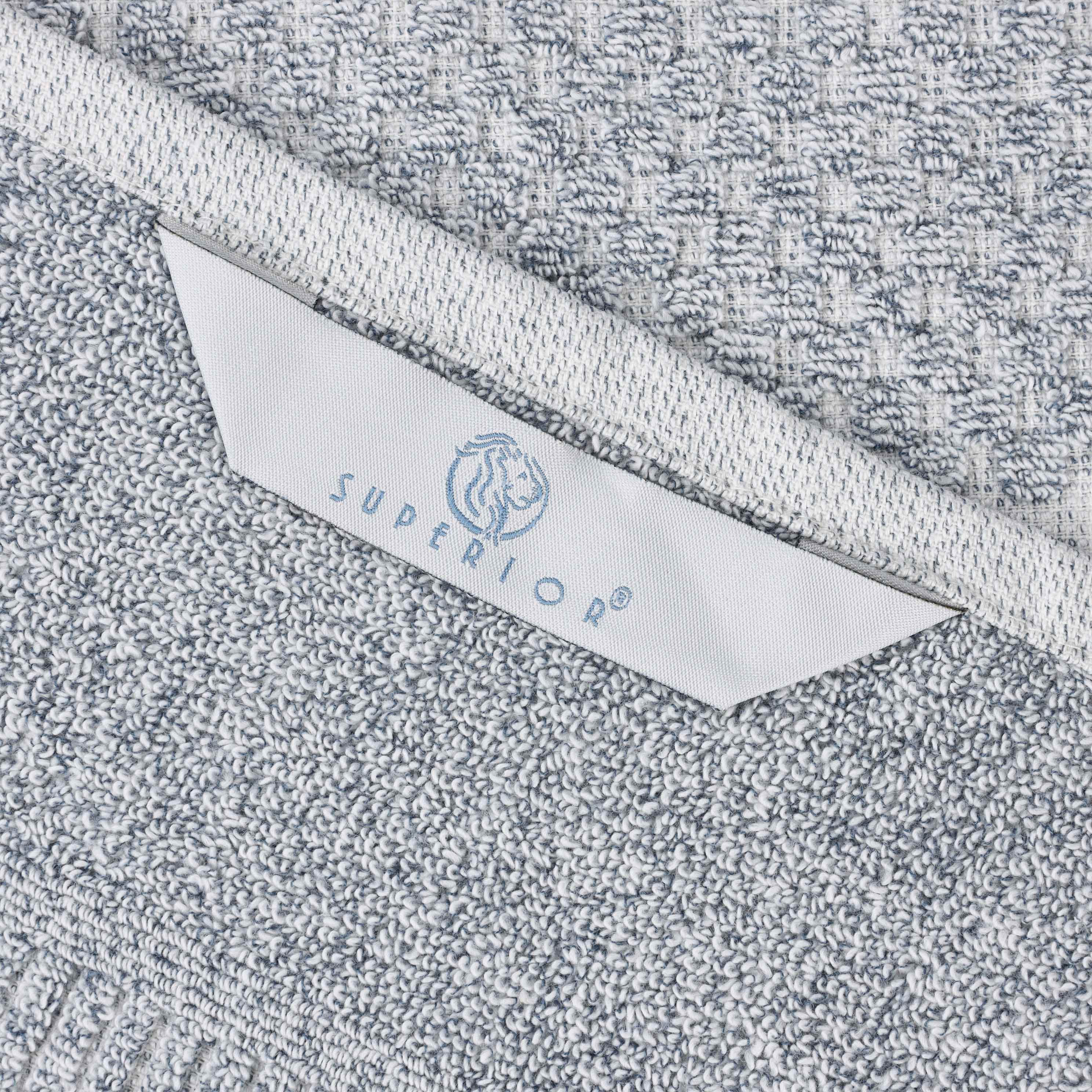 Naples Cotton Blend Checkered and Ribbed Hand Towels, Set of 6 - Omnigoodsstore