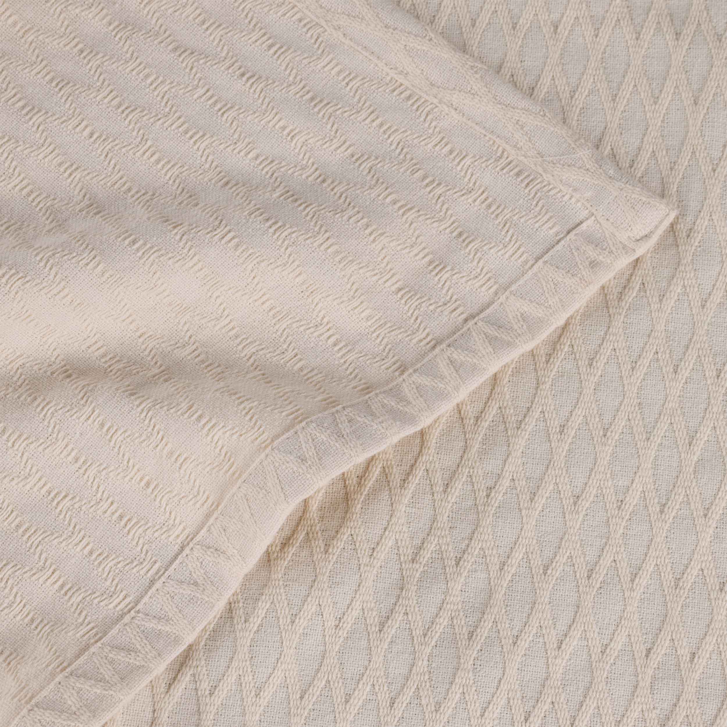 Cotton All Season Diamond Bed Blanket & Sofa Throw - Omnigoodsstore