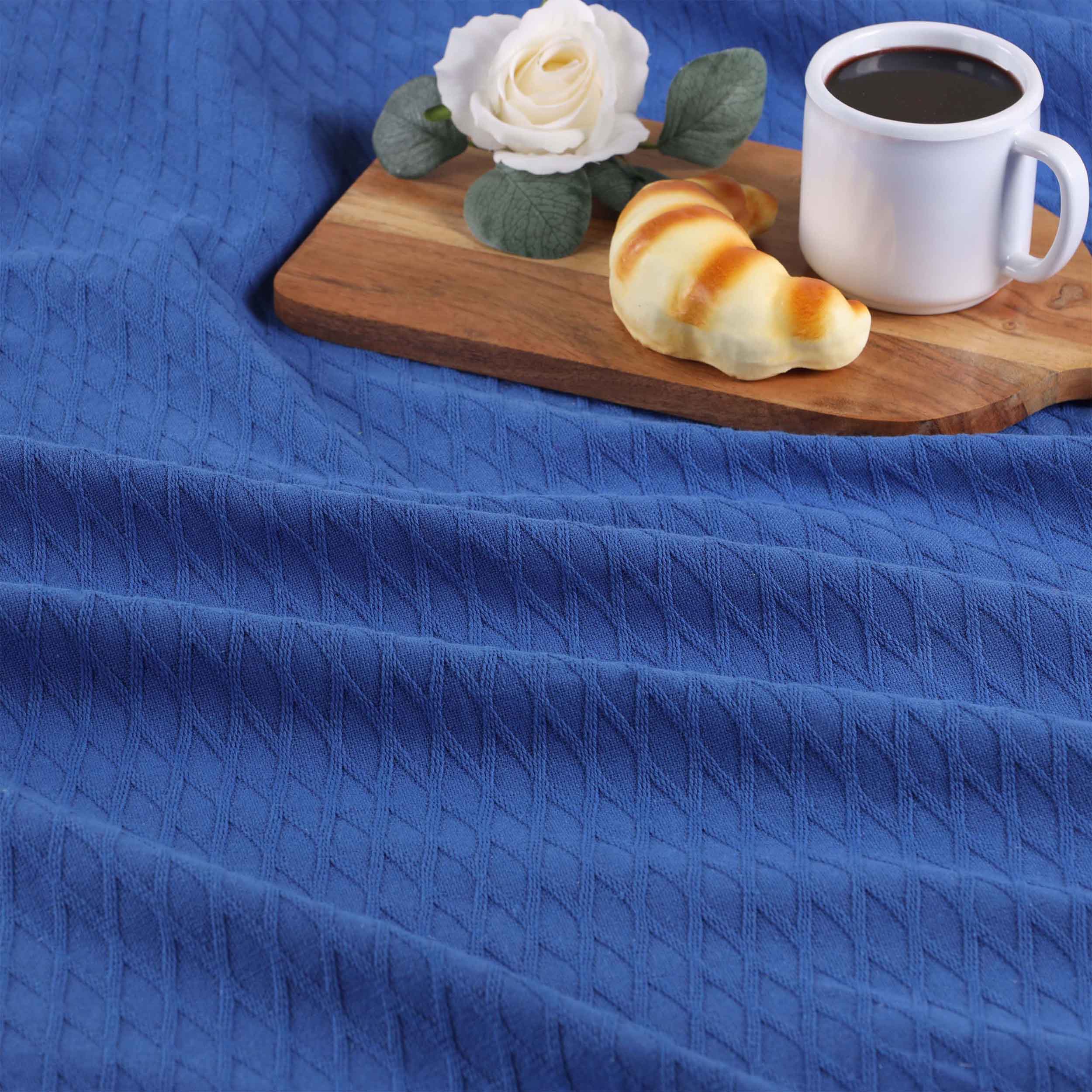 Cotton All Season Diamond Bed Blanket & Sofa Throw - Omnigoodsstore