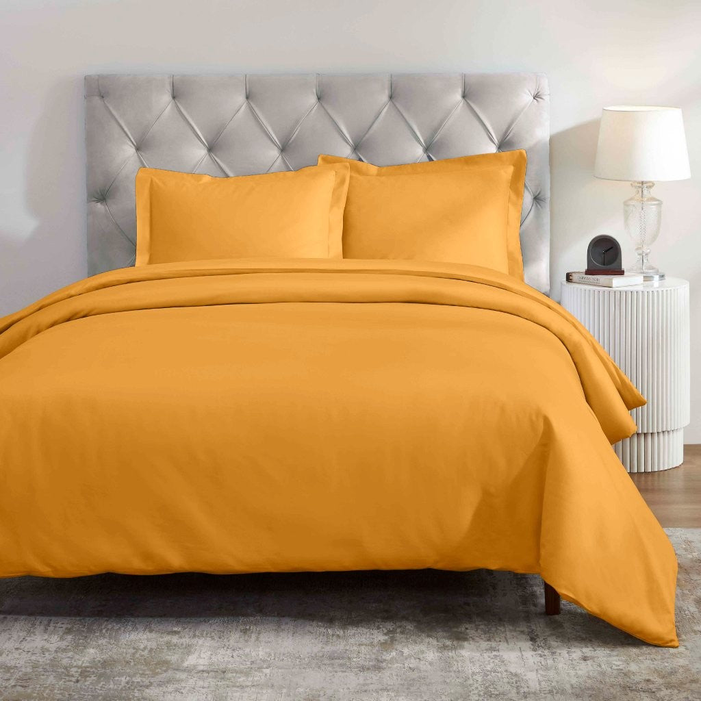 1200 Thread Count Egyptian Solid Cotton Duvet Cover Set - Omnigoodsstore