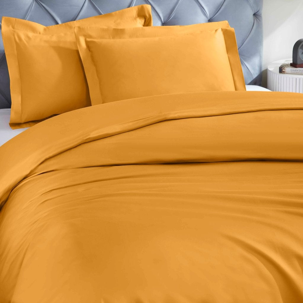 1200 Thread Count Egyptian Solid Cotton Duvet Cover Set - Omnigoodsstore