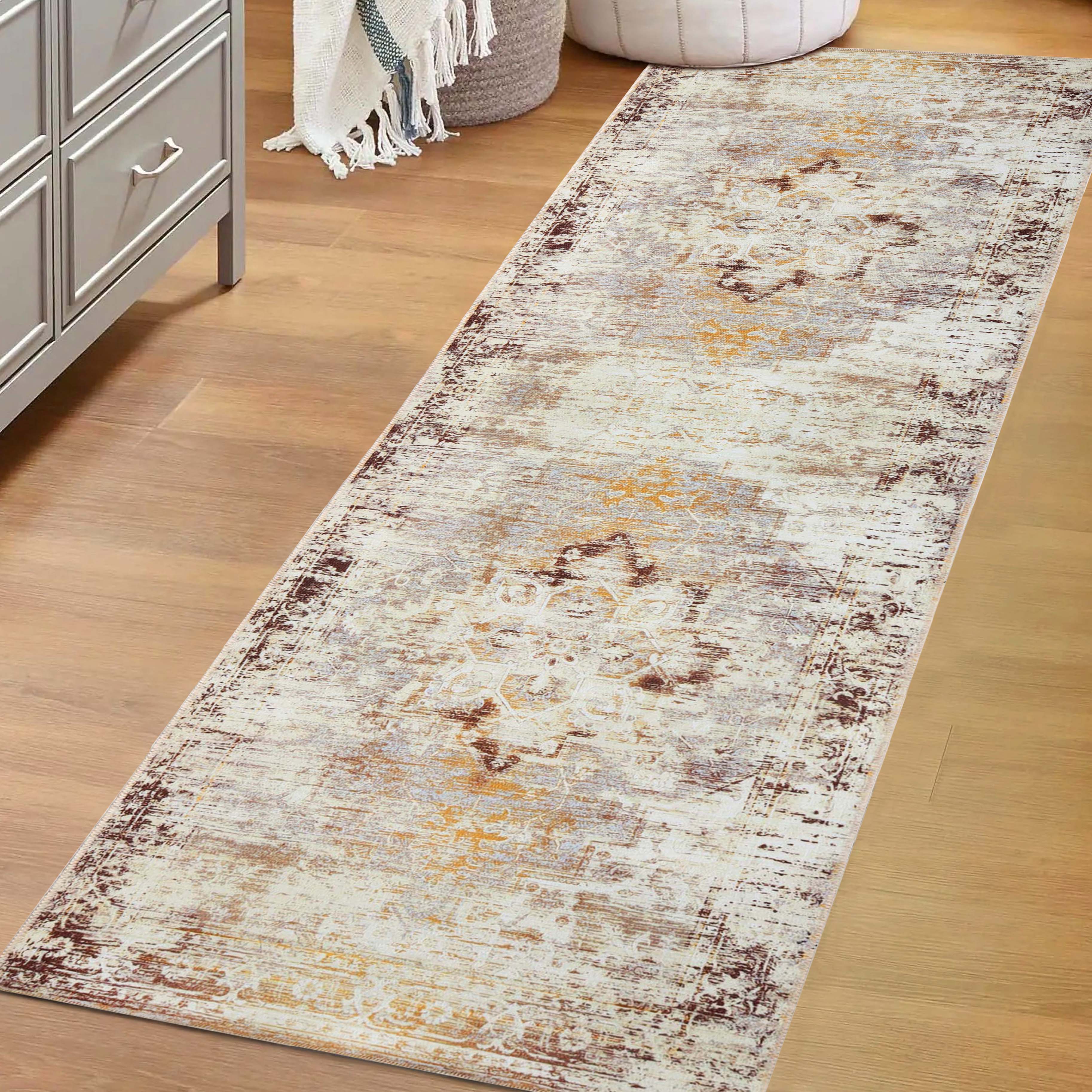Dove Rustic Machine Washable Indoor Area Rug or Runner Rug - Omnigoodsstore