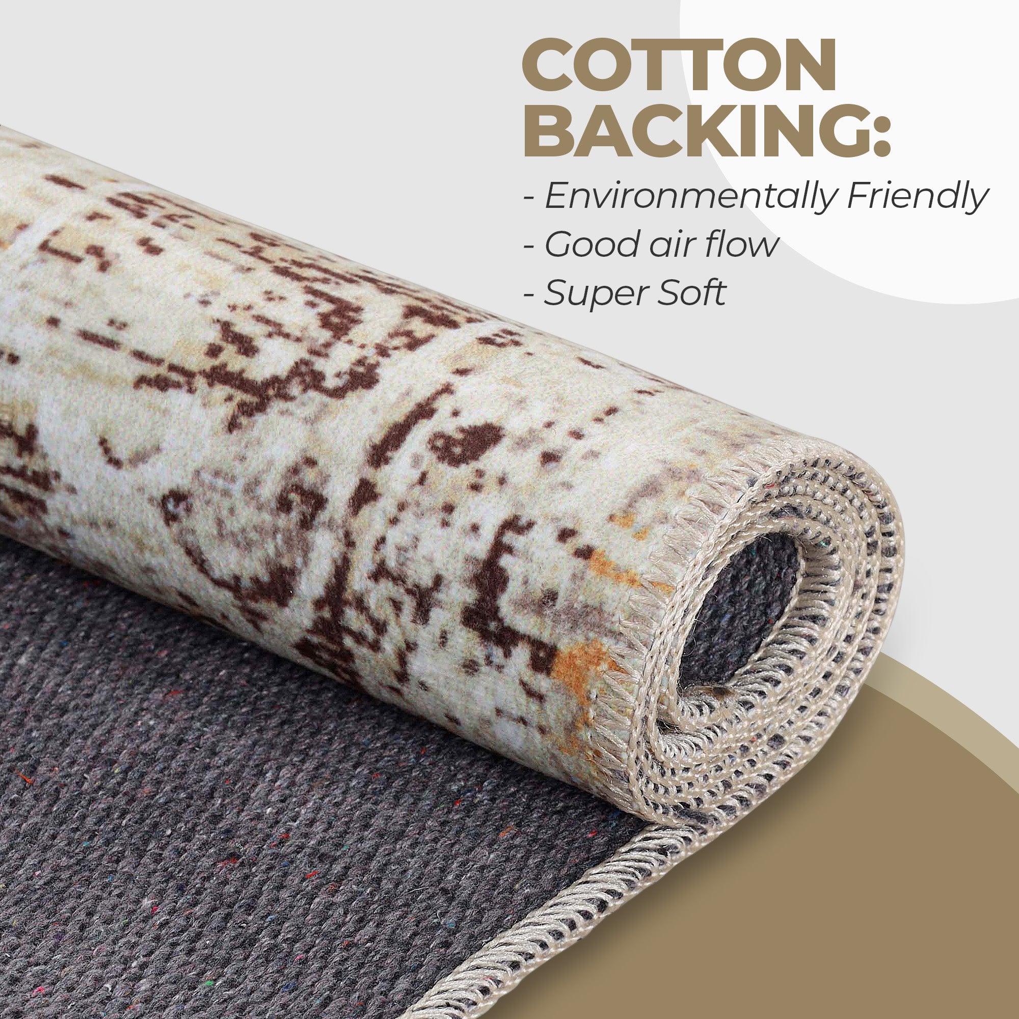 Dove Rustic Machine Washable Indoor Area Rug or Runner Rug - Omnigoodsstore