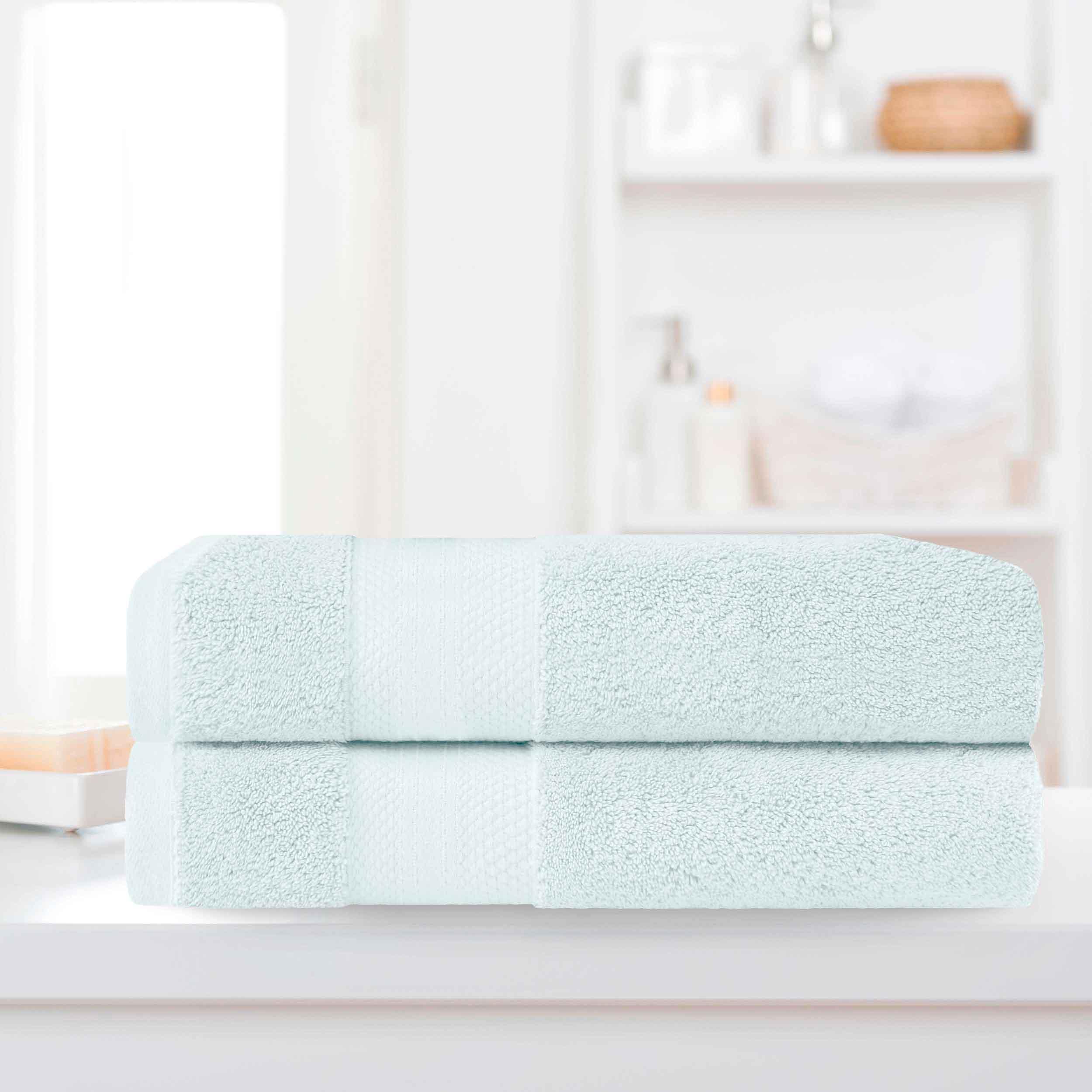 Turkish Cotton Absorbent Ultra-Plush Solid 2 Piece Bath Sheet Set - Omnigoodsstore