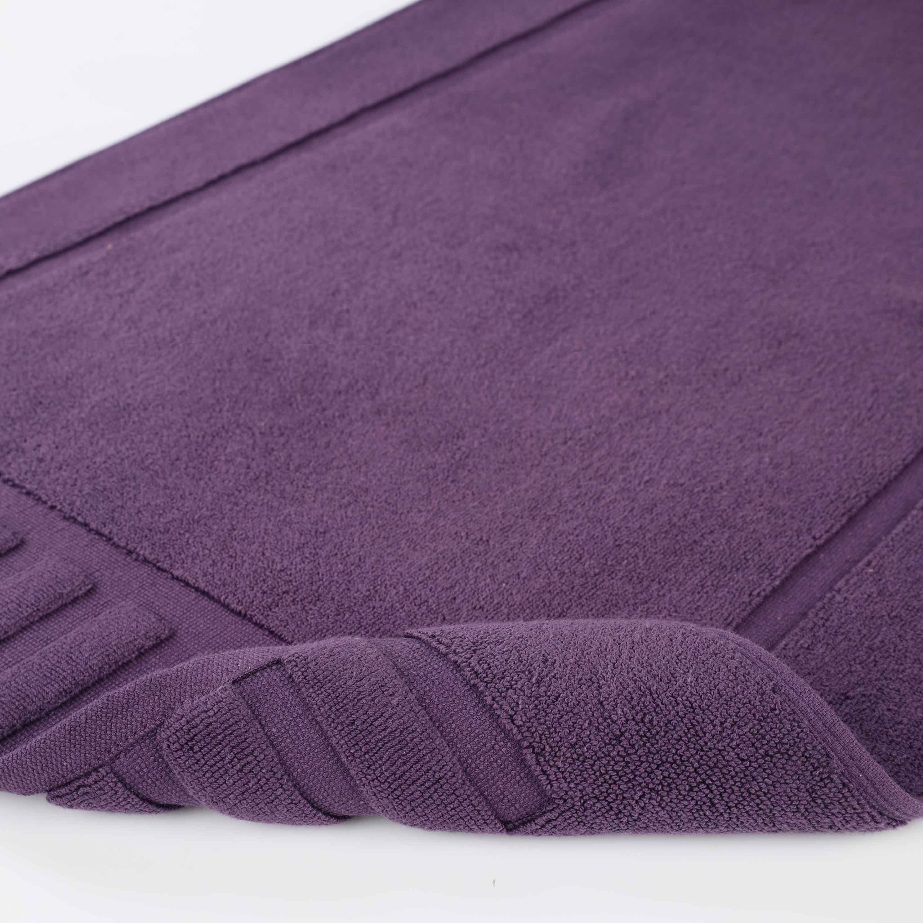 Leo Cotton Solid Modern Geometric Border Absorbent Bath Mat, Set of 2 - Omnigoodsstore