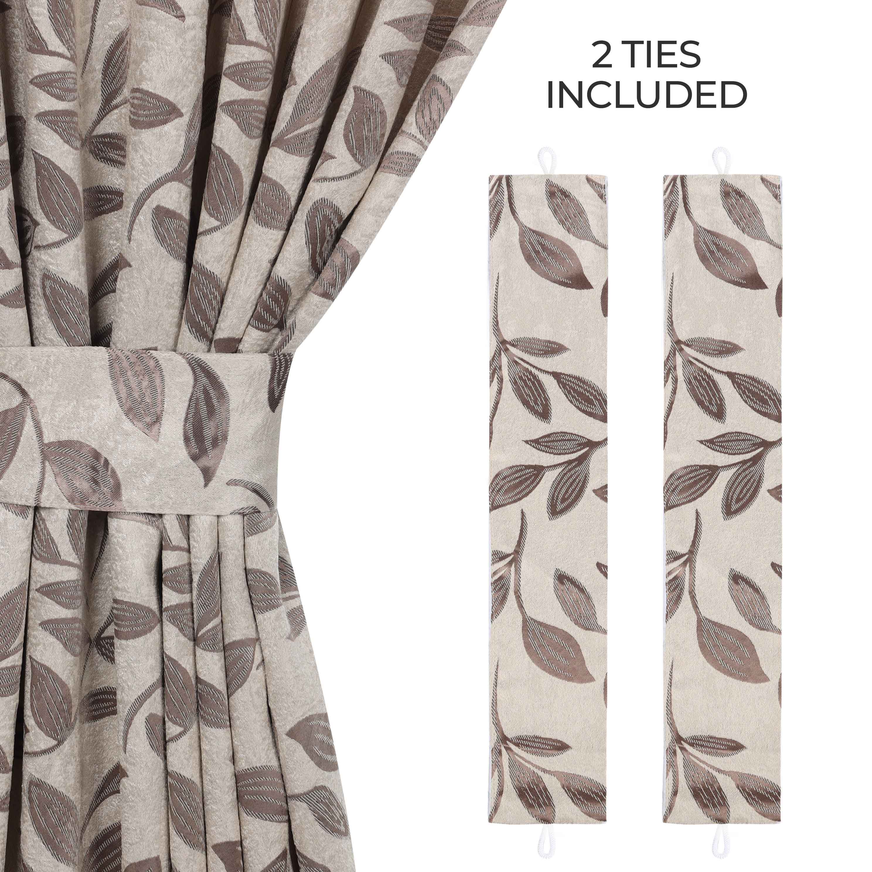 Leaves Machine Room Darkening Blackout Curtains, Set of 2 - Omnigoodsstore