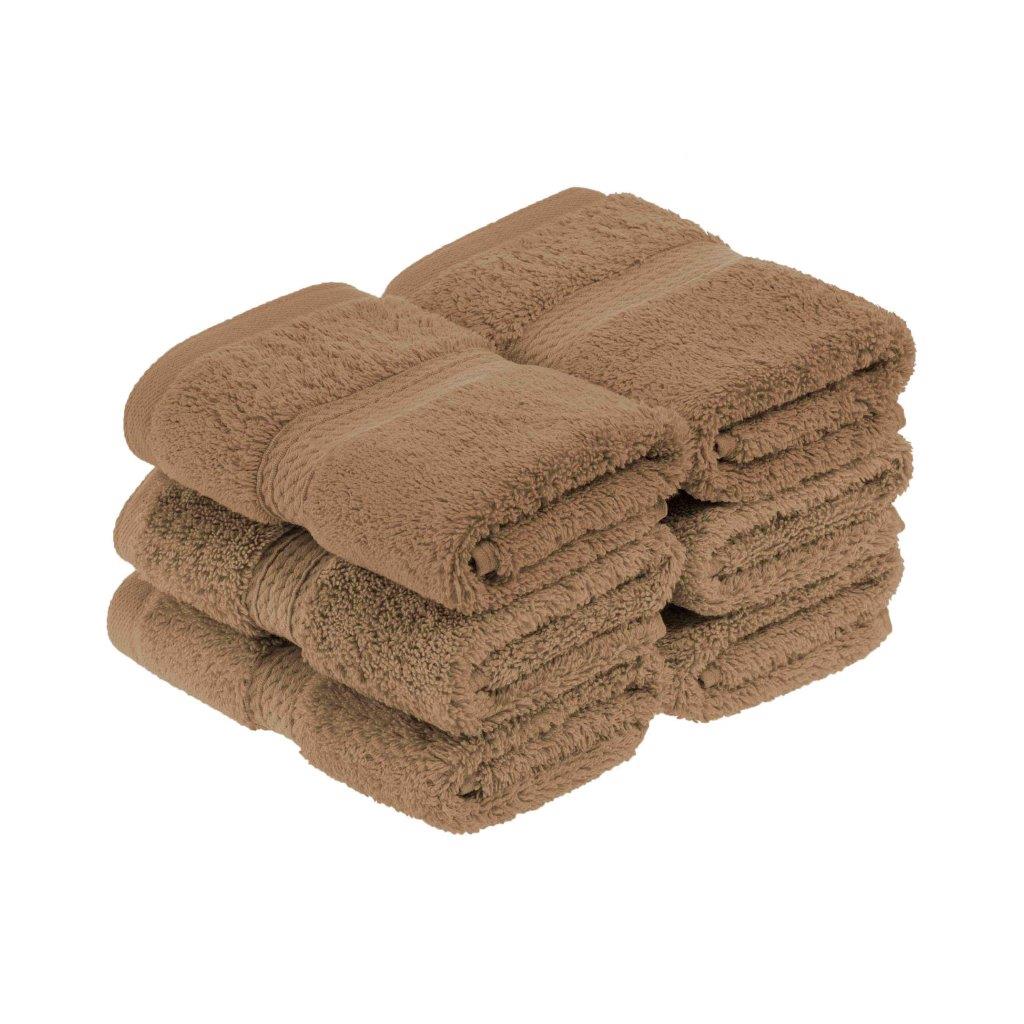 Egyptian Cotton Pile Plush Heavyweight Luxury Soft Face Towel Set of 6 - Omnigoodsstore