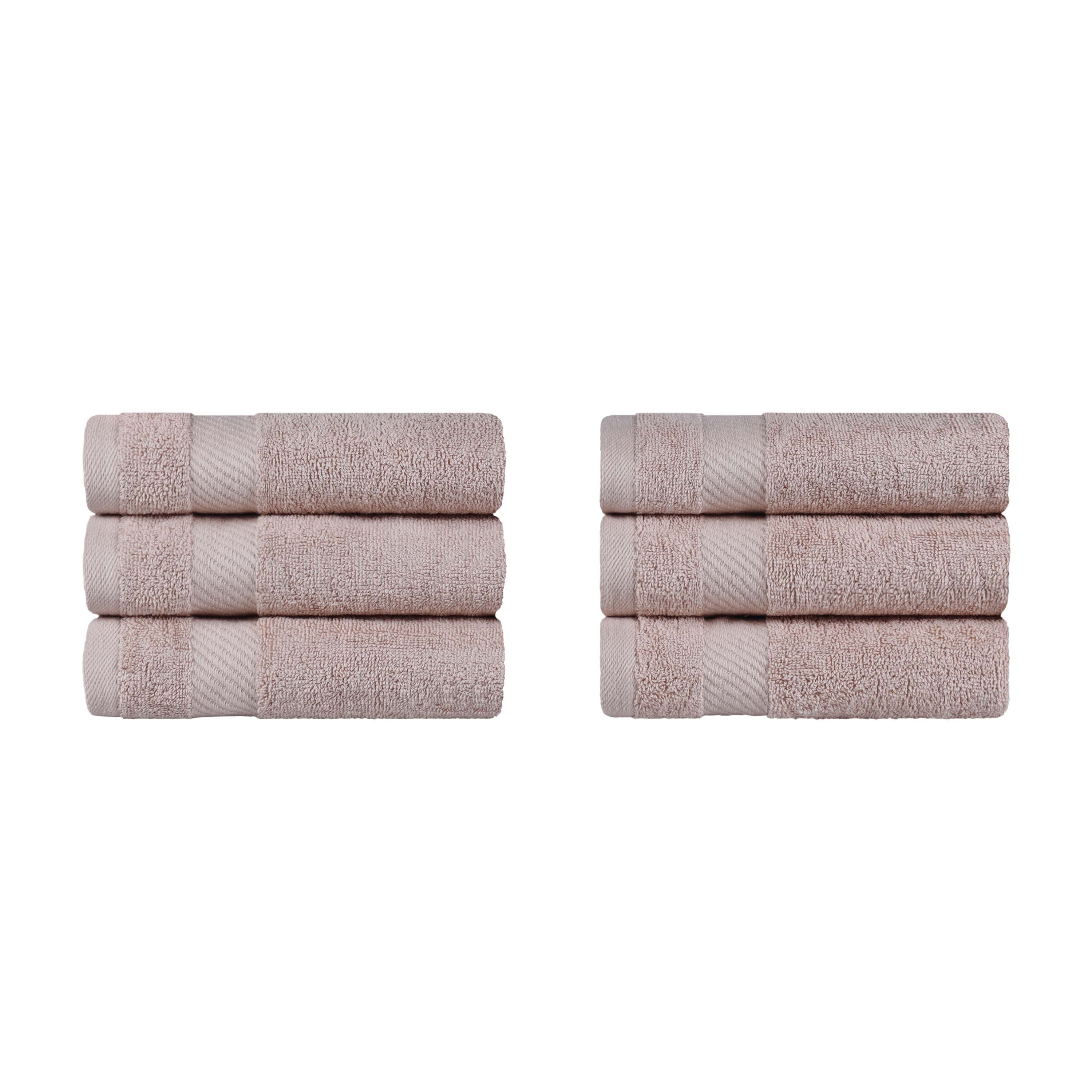 Kendell Egyptian Cotton 6 Piece Hand Towel Set with Dobby Border - Omnigoodsstore