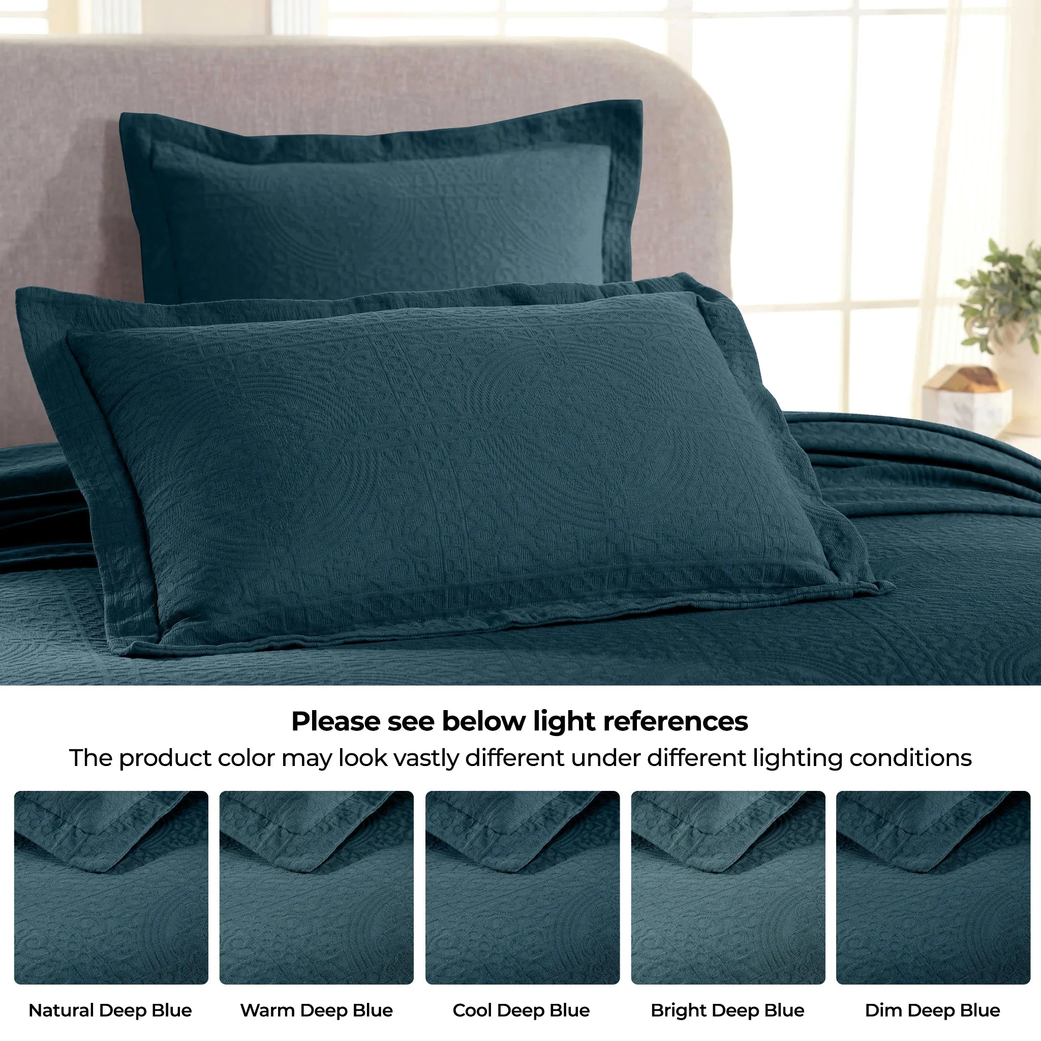 100% Cotton Jacquard Matelassé Fleur De Lis Bedspread Set