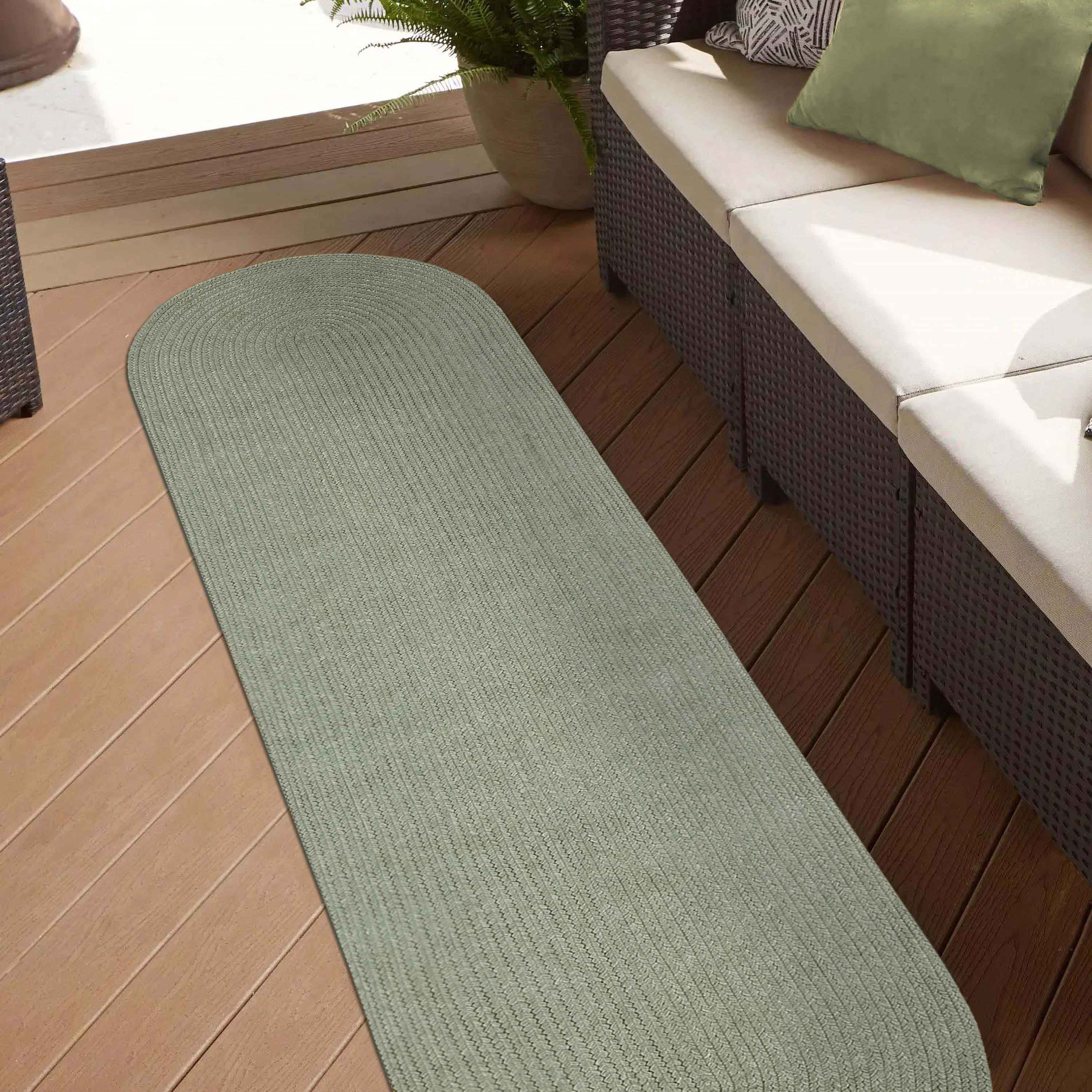 Classic Braided Area Rug Indoor Outdoor Rugs Oval - Omnigoodsstore