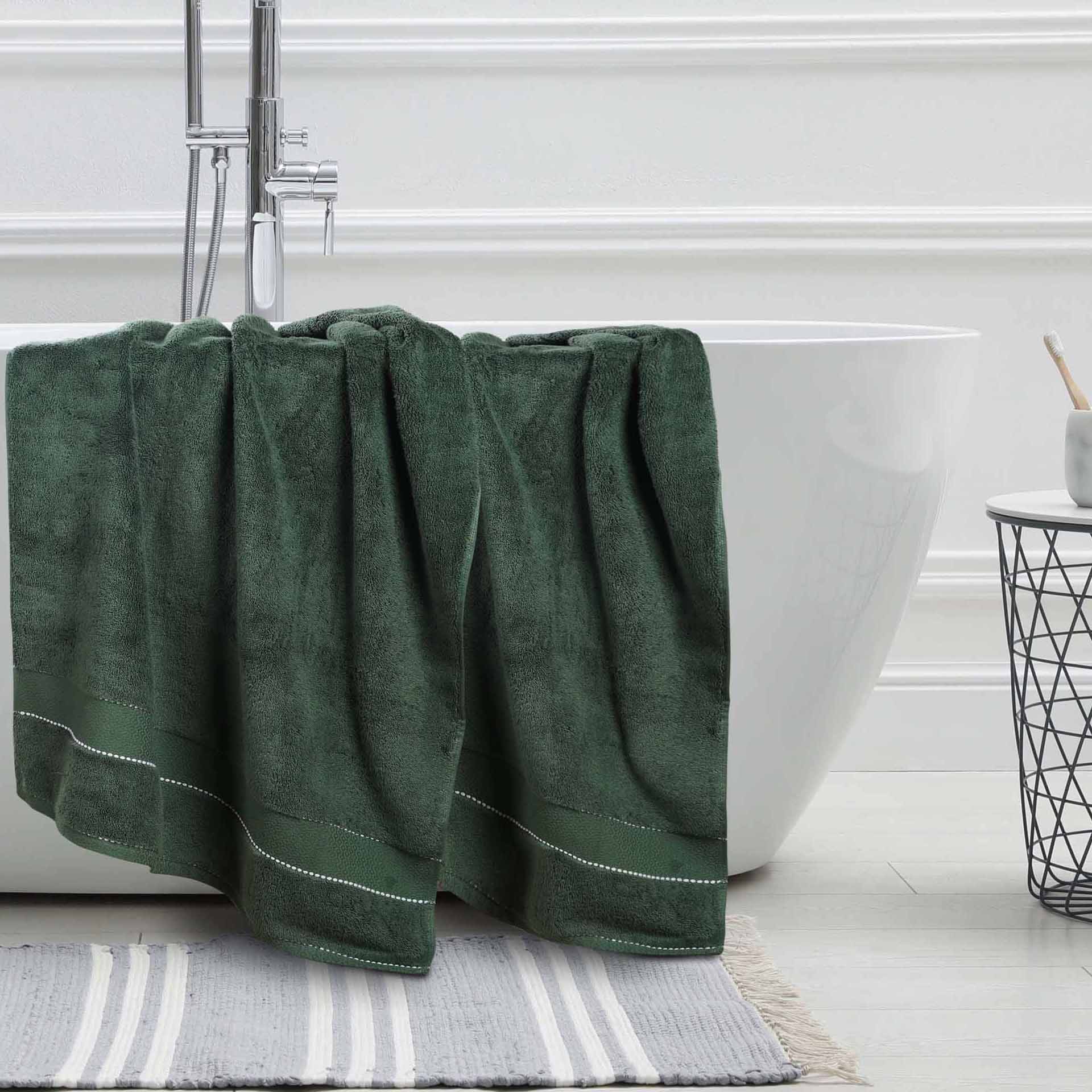 Niles Egypt Produced Giza Cotton Dobby Absorbent Bath Sheet Set of 2 - Omnigoodsstore