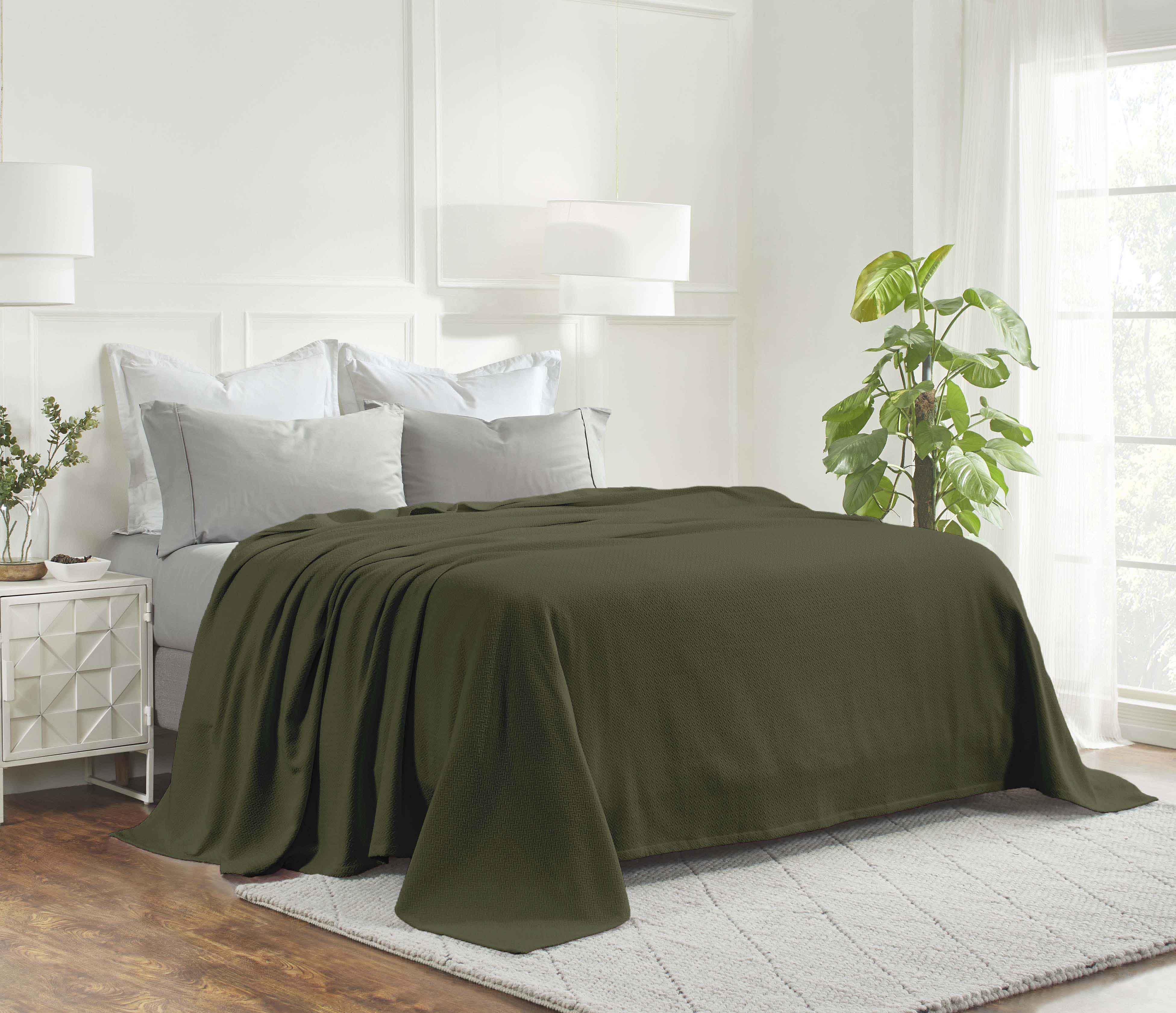 Nobel Cotton Textured Chevron Lightweight Woven Blanket - Omnigoodsstore