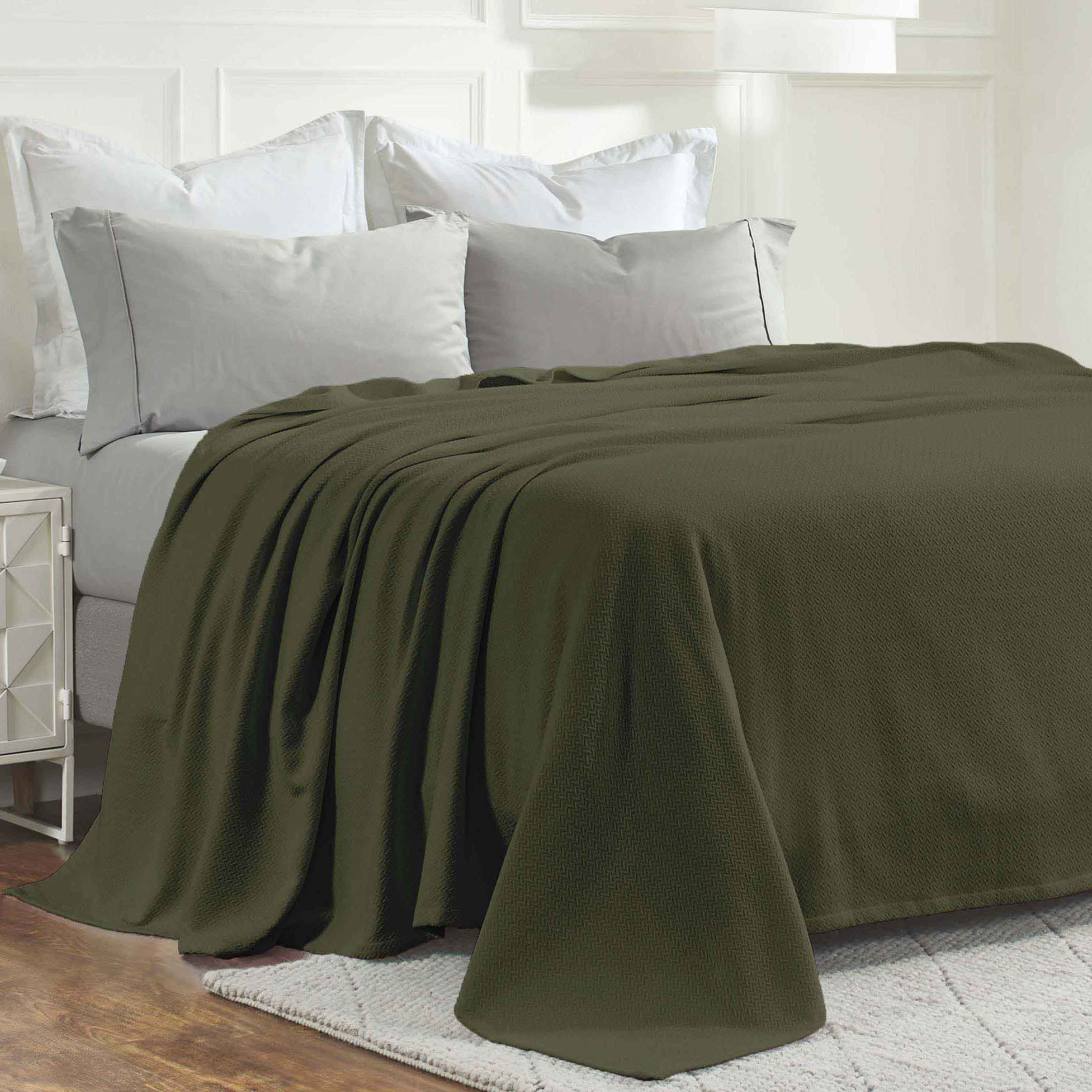 Nobel Cotton Textured Chevron Lightweight Woven Blanket - Omnigoodsstore