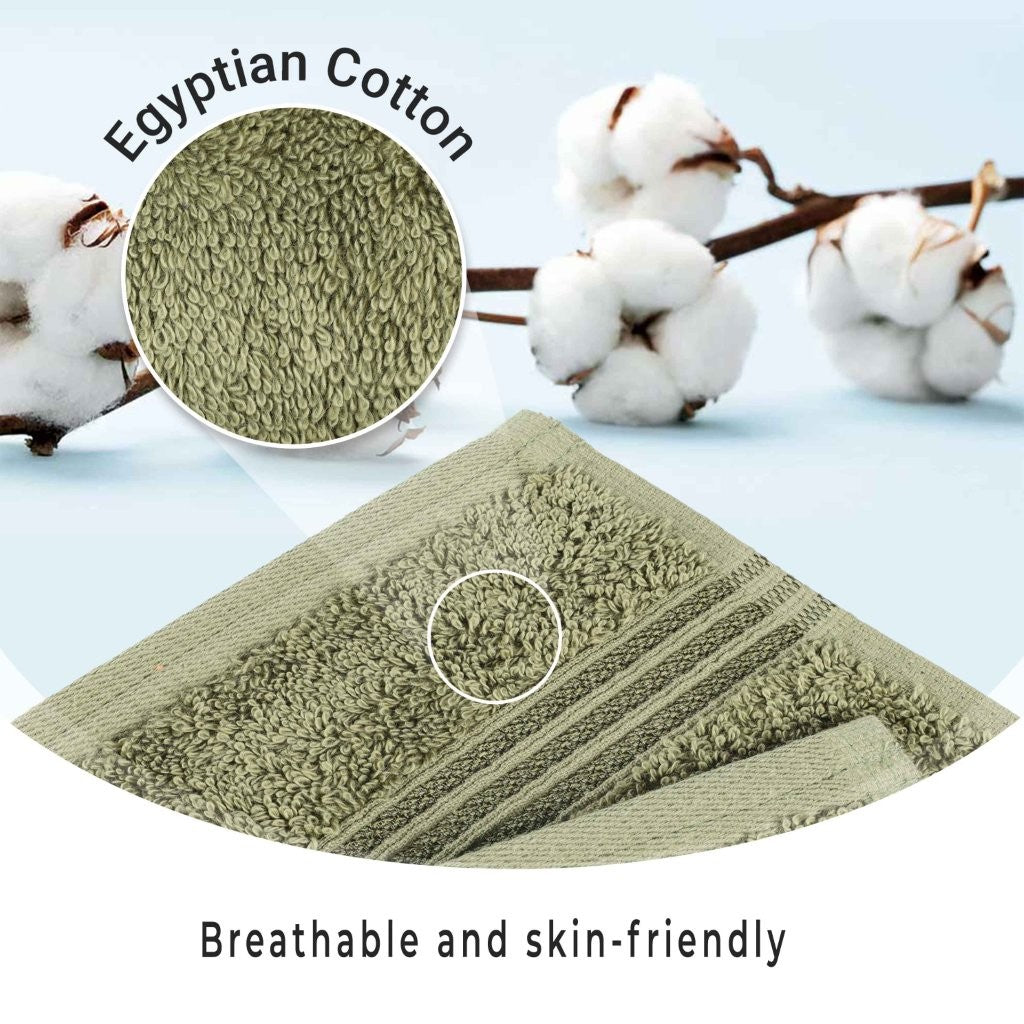 Egyptian Cotton Highly Absorbent Solid 6-Piece Ultra Soft Towel Set - Omnigoodsstore