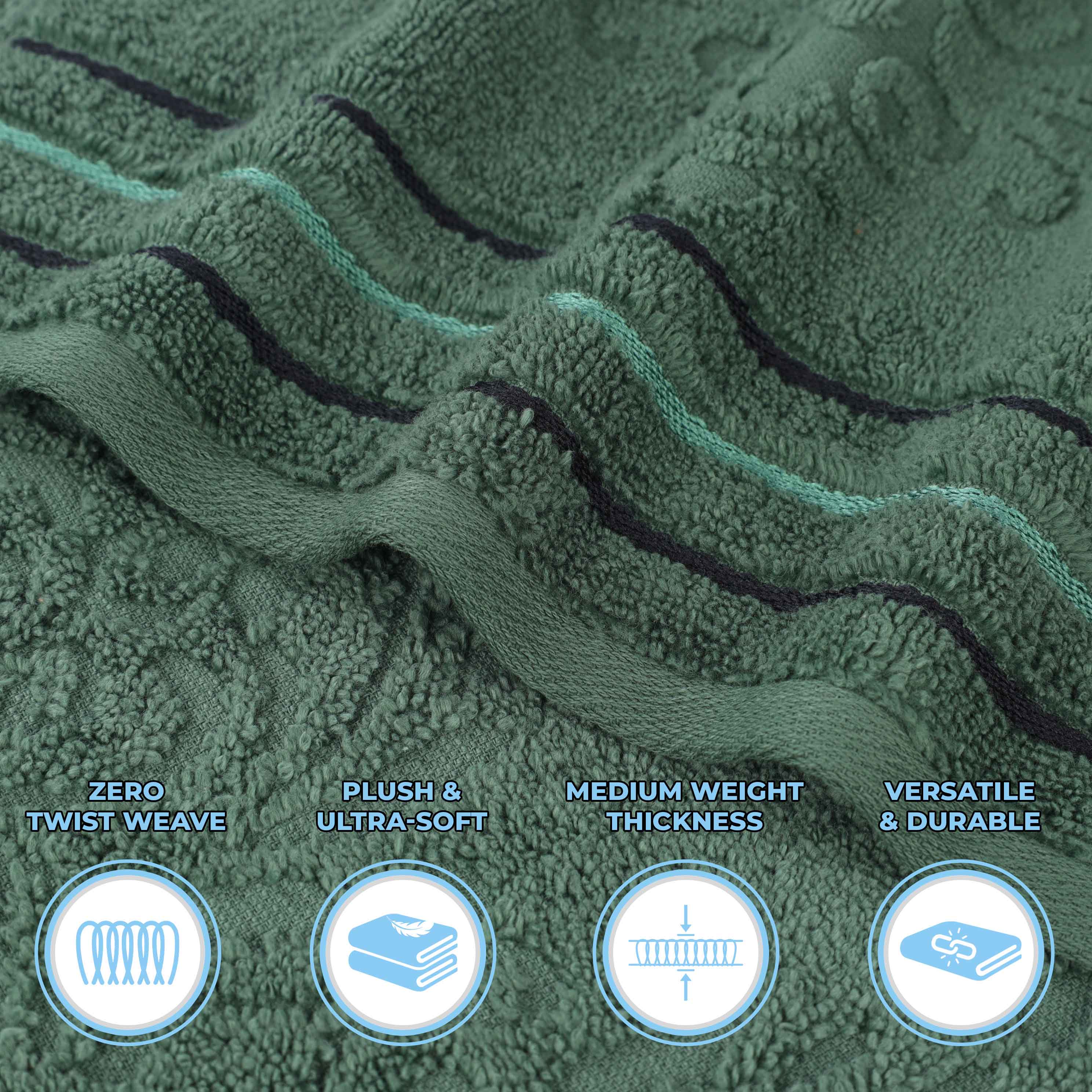 Sadie Zero Twist Cotton Solid and Jacquard Floral Face Towel Set of 12 - Omnigoodsstore