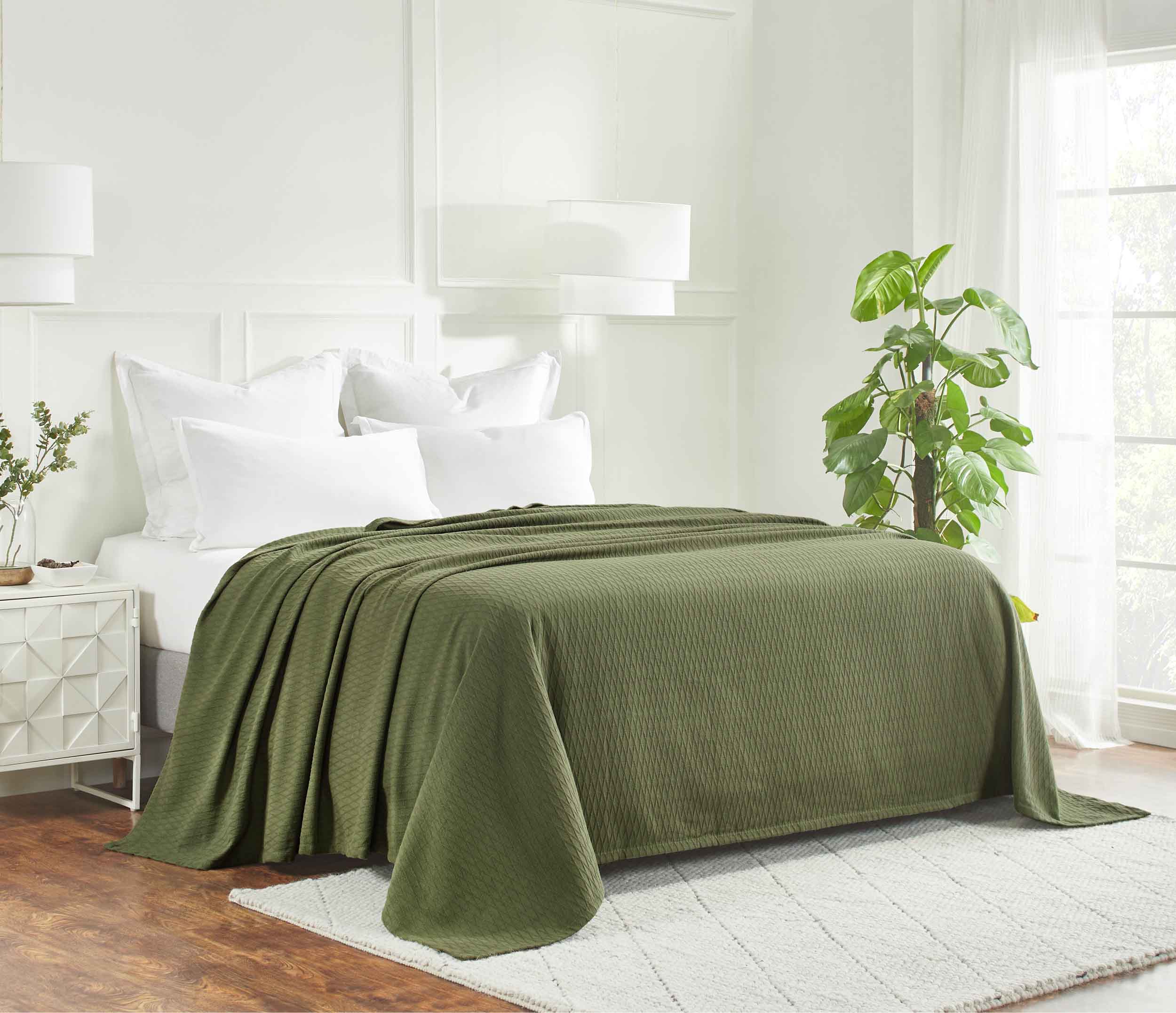 Cotton All Season Diamond Bed Blanket & Sofa Throw - Omnigoodsstore