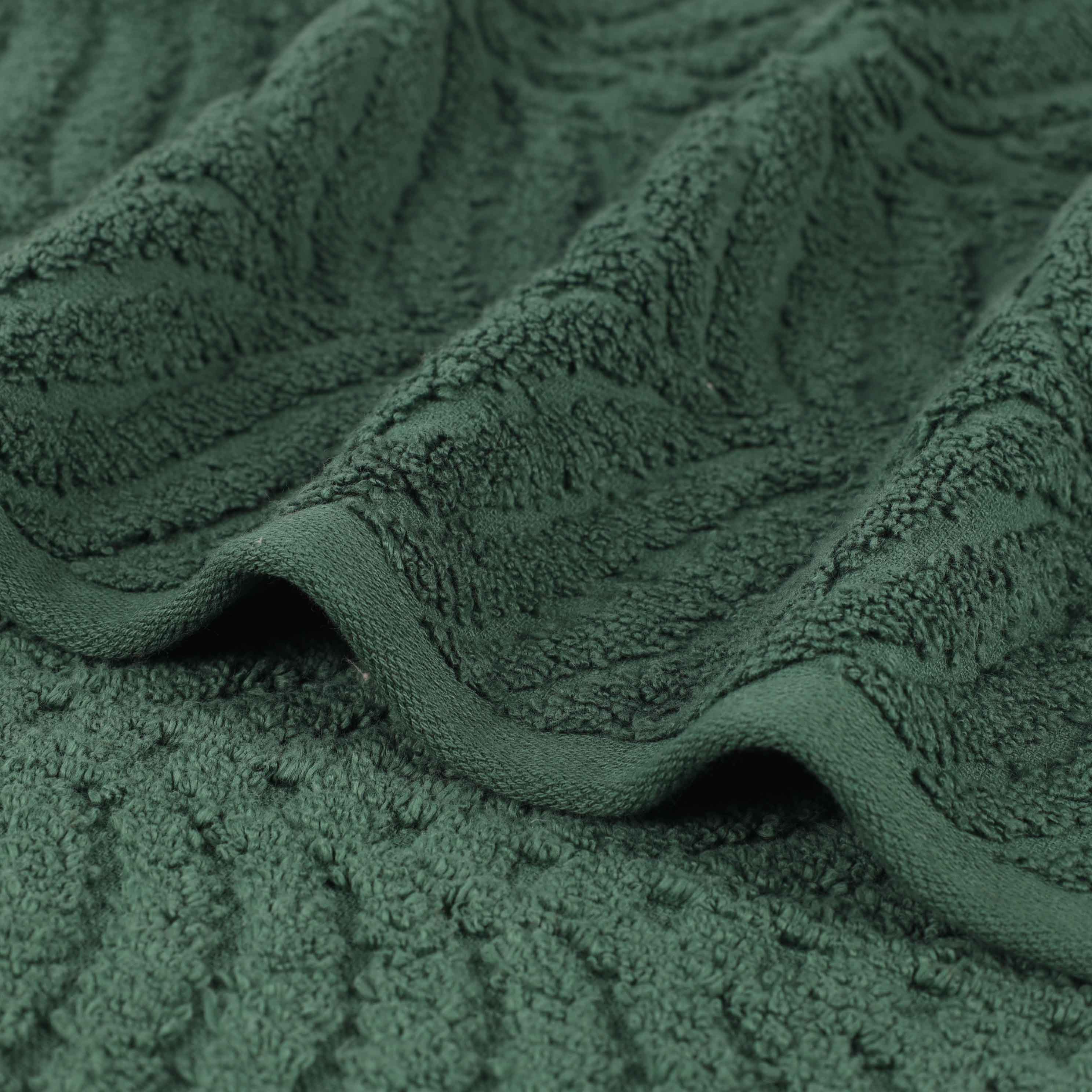 Zero Twist Cotton Solid & Jacquard Elegant Chevron Bath Towel Set of 4 - Omnigoodsstore