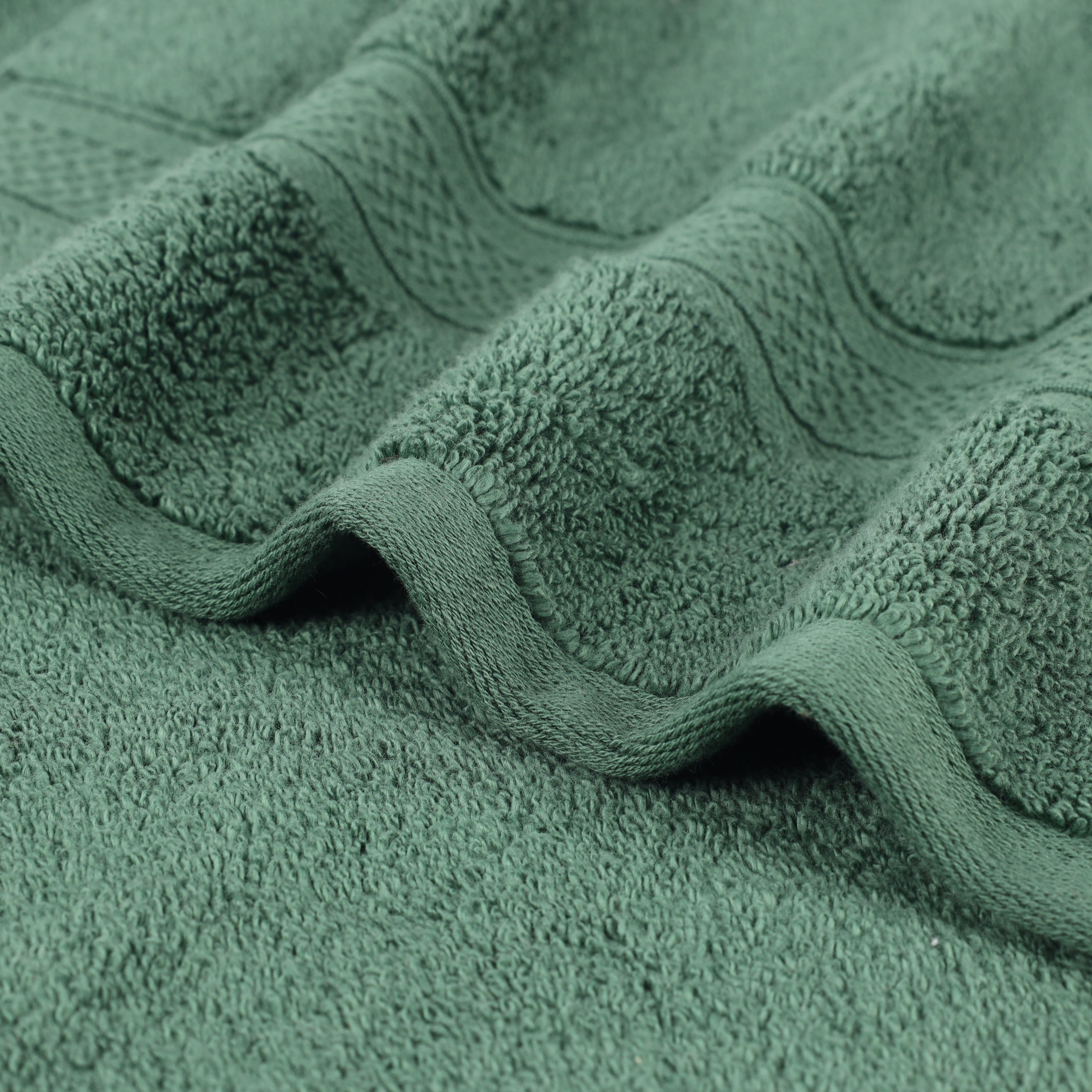 Zero Twist Cotton Solid & Jacquard Elegant Chevron Bath Towel Set of 4 - Omnigoodsstore