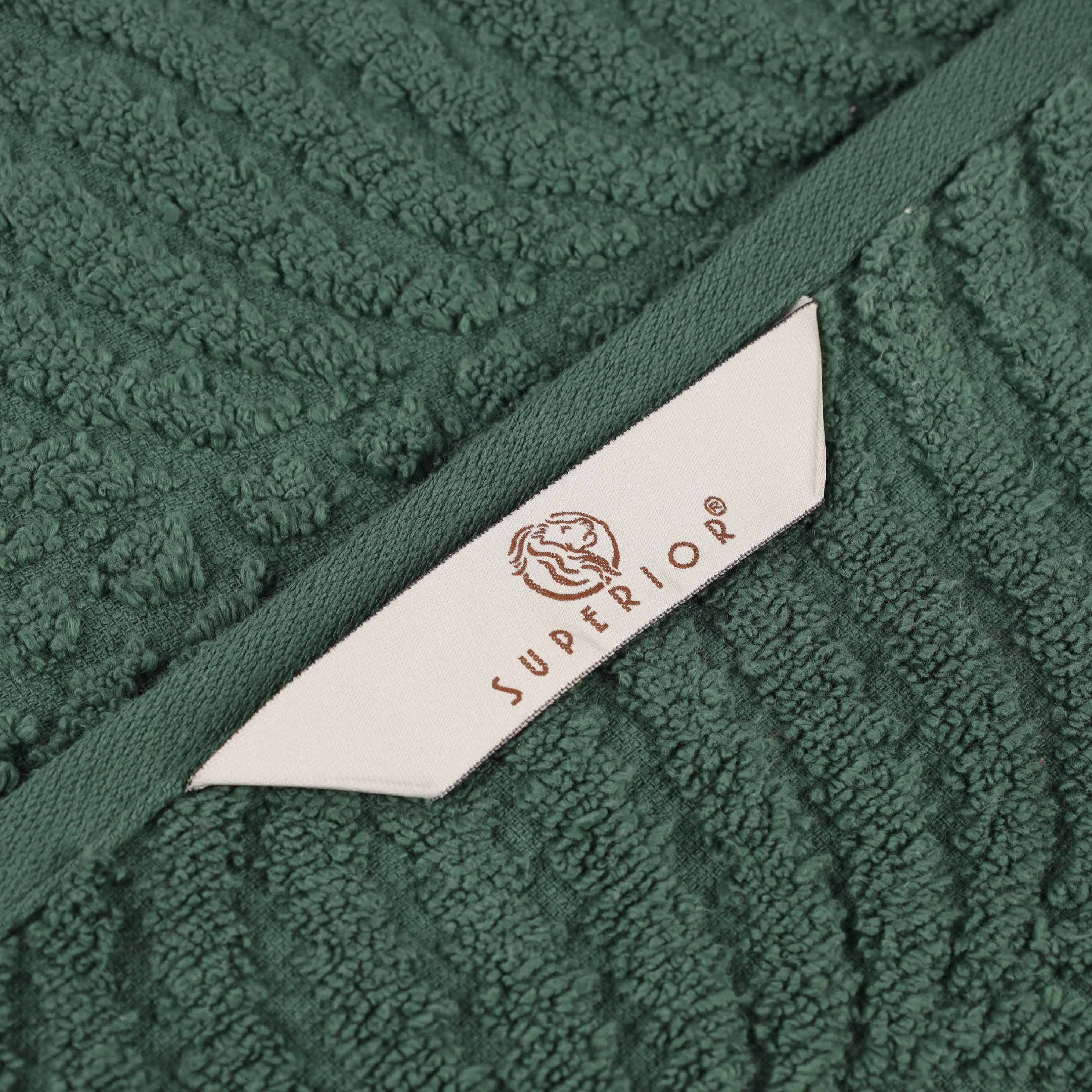 Zero Twist Cotton Solid & Jacquard Elegant Chevron Bath Towel Set of 4 - Omnigoodsstore