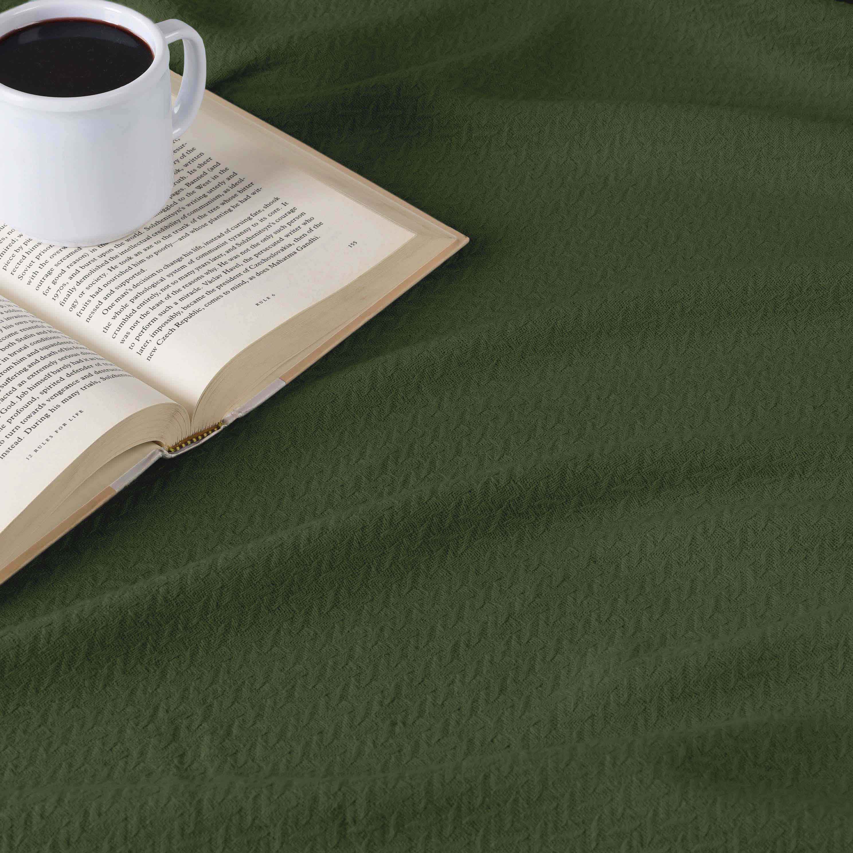 Nobel Cotton Textured Chevron Lightweight Woven Blanket - Omnigoodsstore