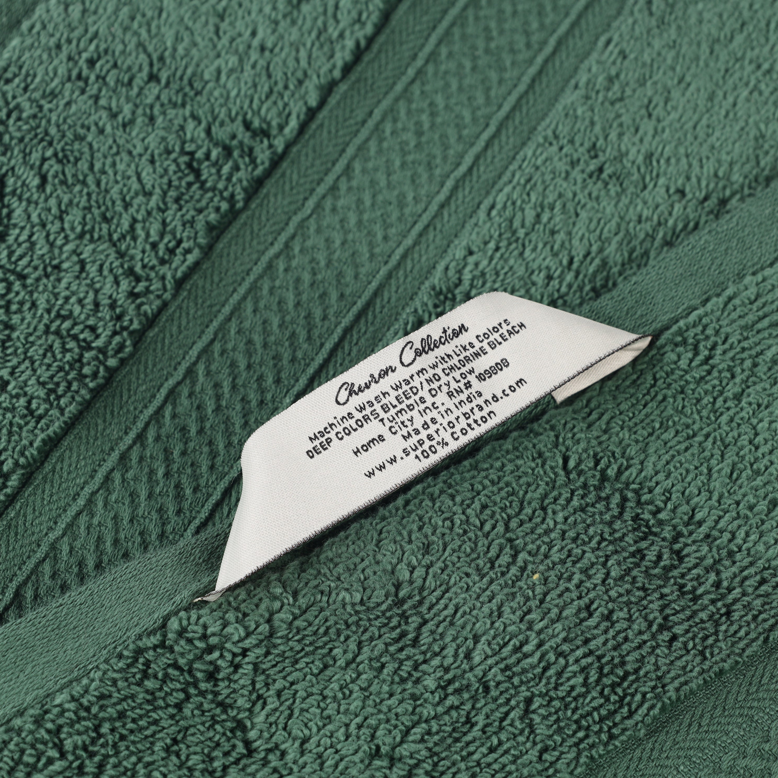 Zero Twist Cotton Solid & Jacquard Elegant Chevron Bath Towel Set of 4 - Omnigoodsstore