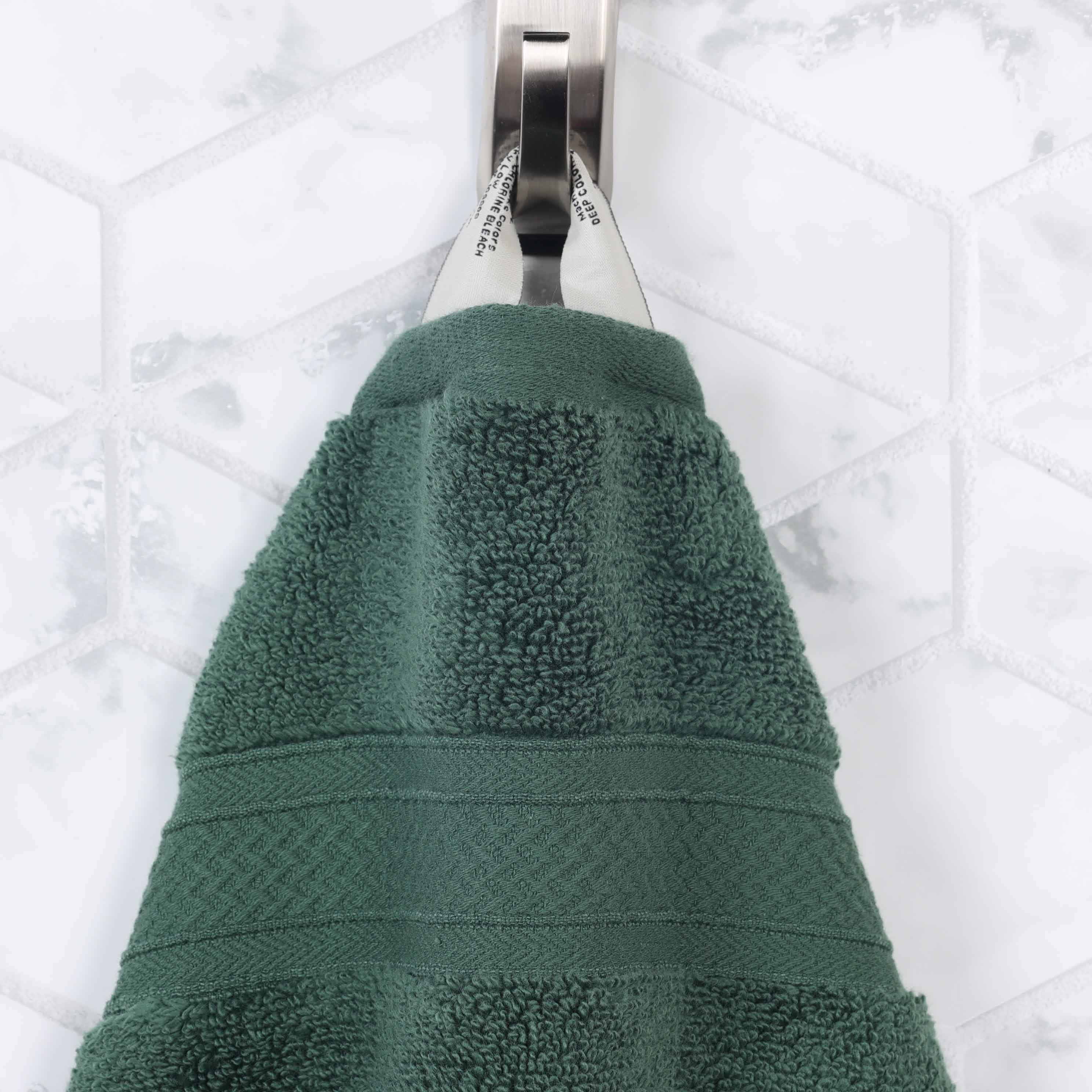 Zero Twist Cotton Solid & Jacquard Elegant Chevron Bath Towel Set of 4 - Omnigoodsstore