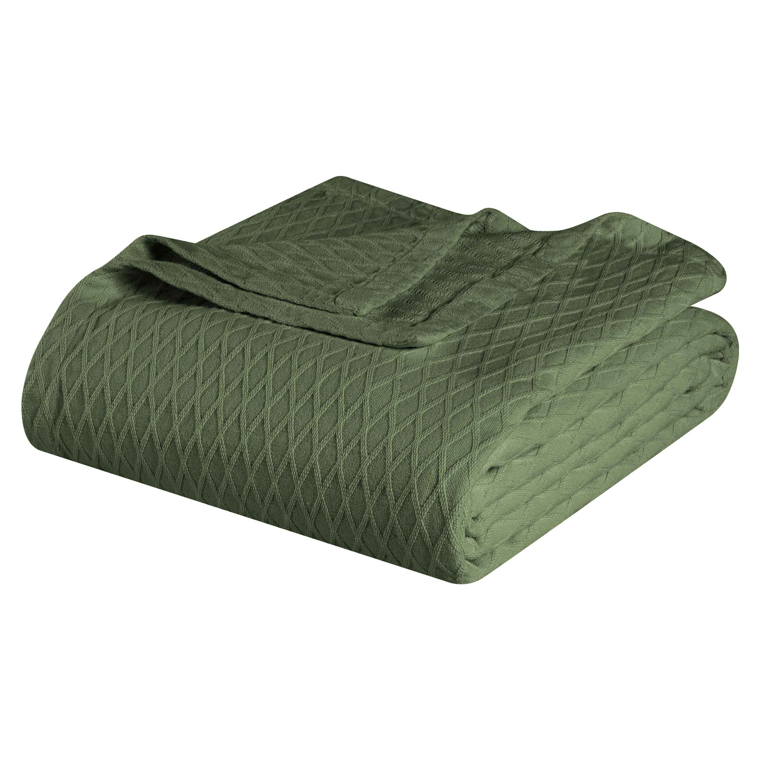Cotton All Season Diamond Bed Blanket & Sofa Throw - Omnigoodsstore