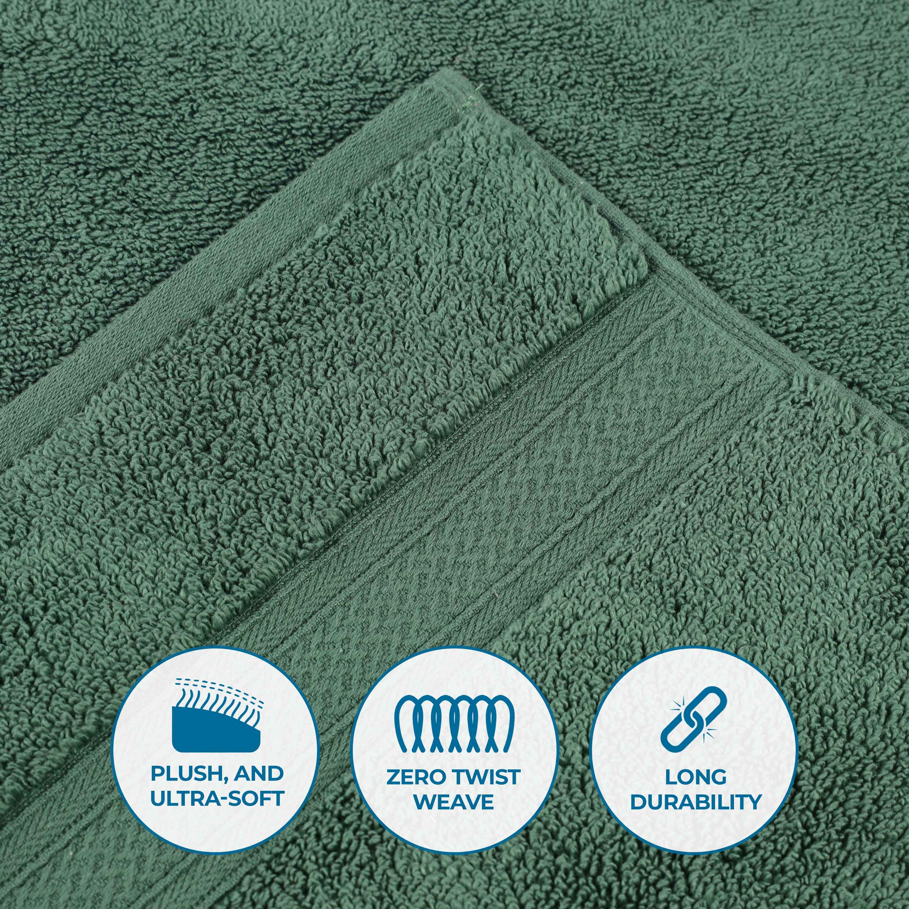 Zero Twist Cotton Solid & Jacquard Elegant Chevron Bath Towel Set of 4 - Omnigoodsstore