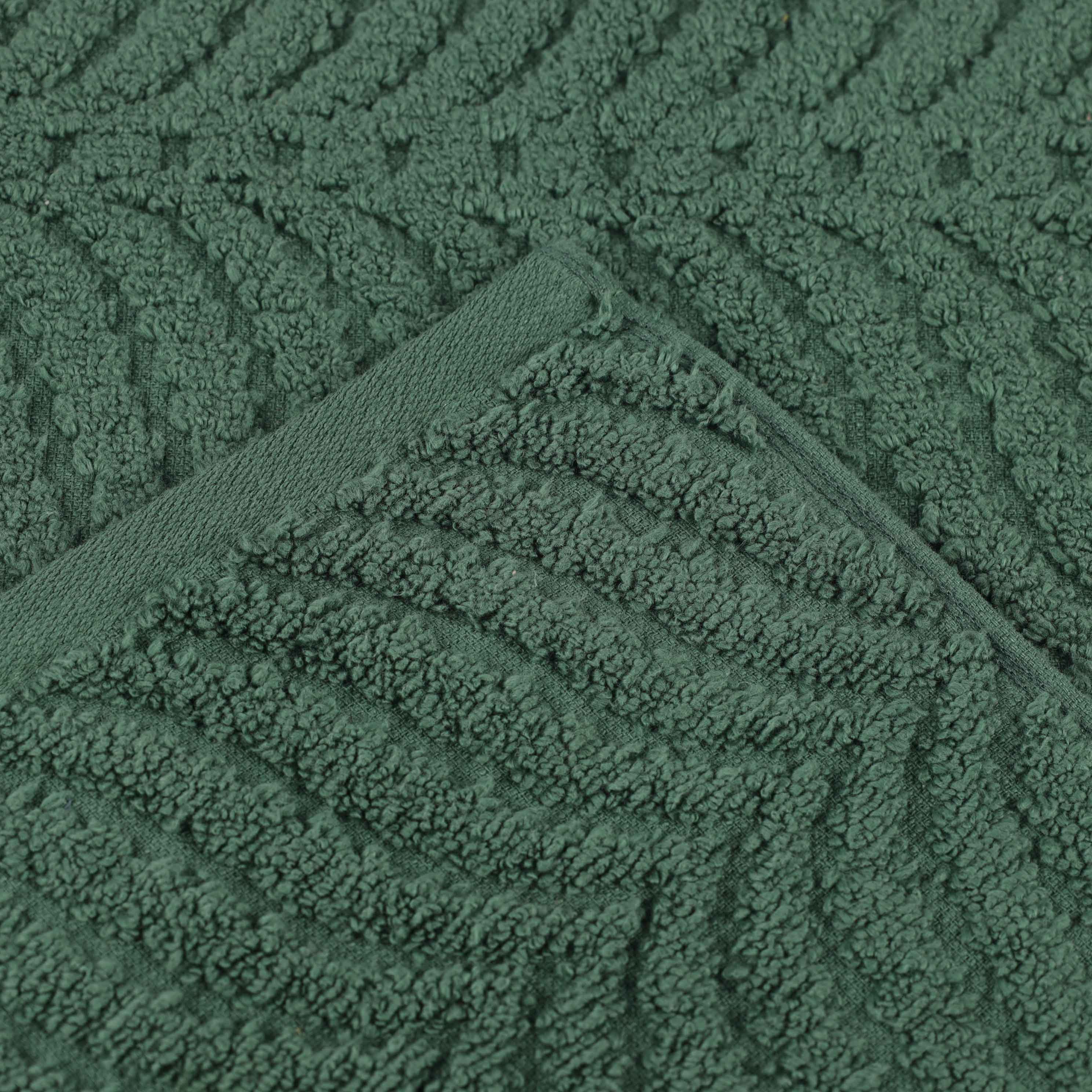 Zero Twist Cotton Solid & Jacquard Elegant Chevron Bath Towel Set of 4 - Omnigoodsstore