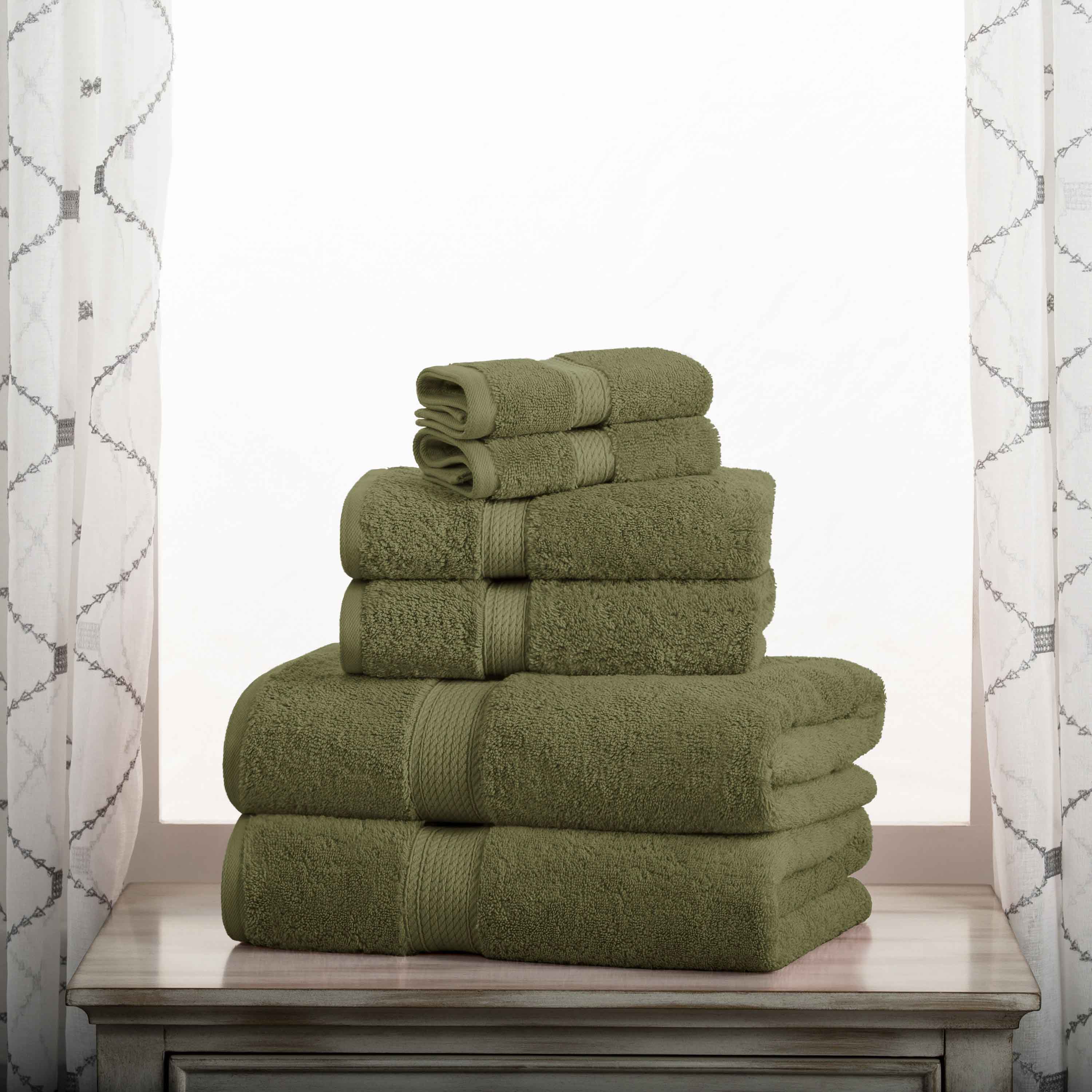 Egyptian Cotton Pile Plush Heavyweight Luxury Soft 6-Piece Towel Set - Omnigoodsstore