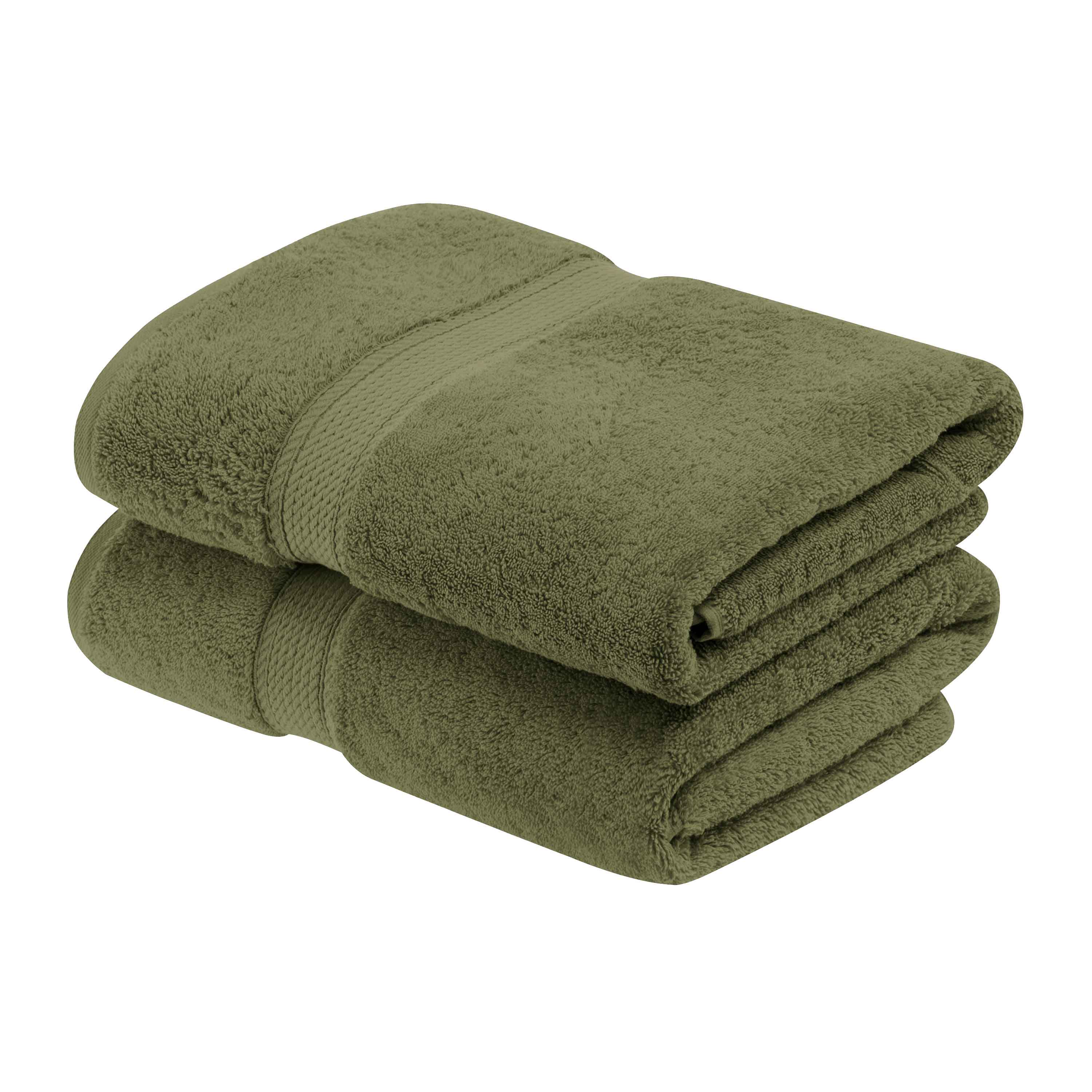 Egyptian Cotton Pile Plush Heavyweight Soft 2 Piece Bath Towel Set - Omnigoodsstore