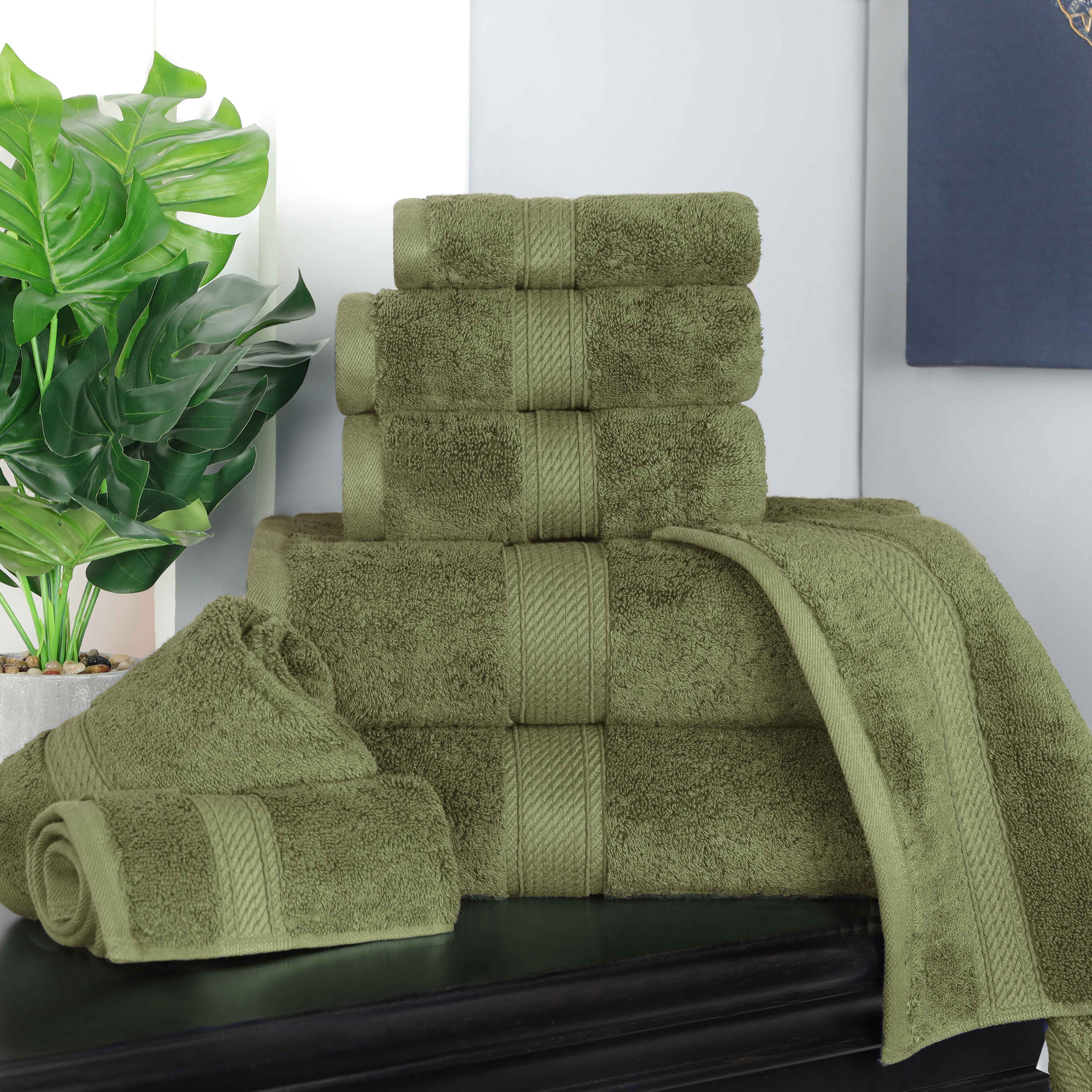 Egyptian Cotton Pile Plush Heavyweight Luxury Soft 8-Piece Towel Set - Omnigoodsstore