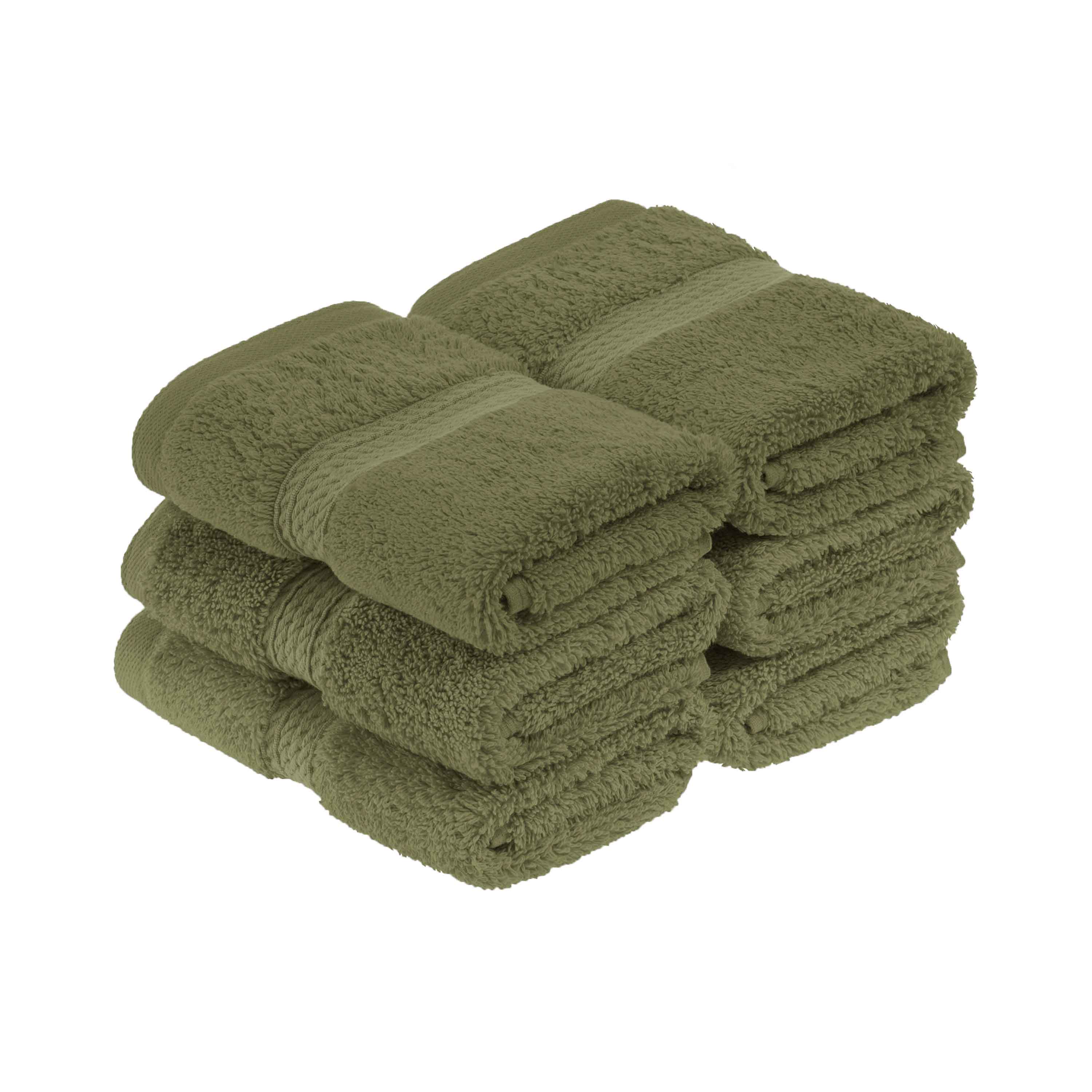 Egyptian Cotton Pile Plush Heavyweight Luxury Soft Face Towel Set of 6 - Omnigoodsstore