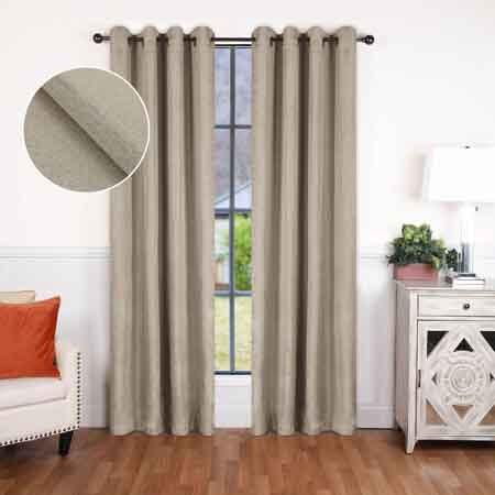 Linen Washable Room Darkening Blackout Curtain Panel Set - Omnigoodsstore