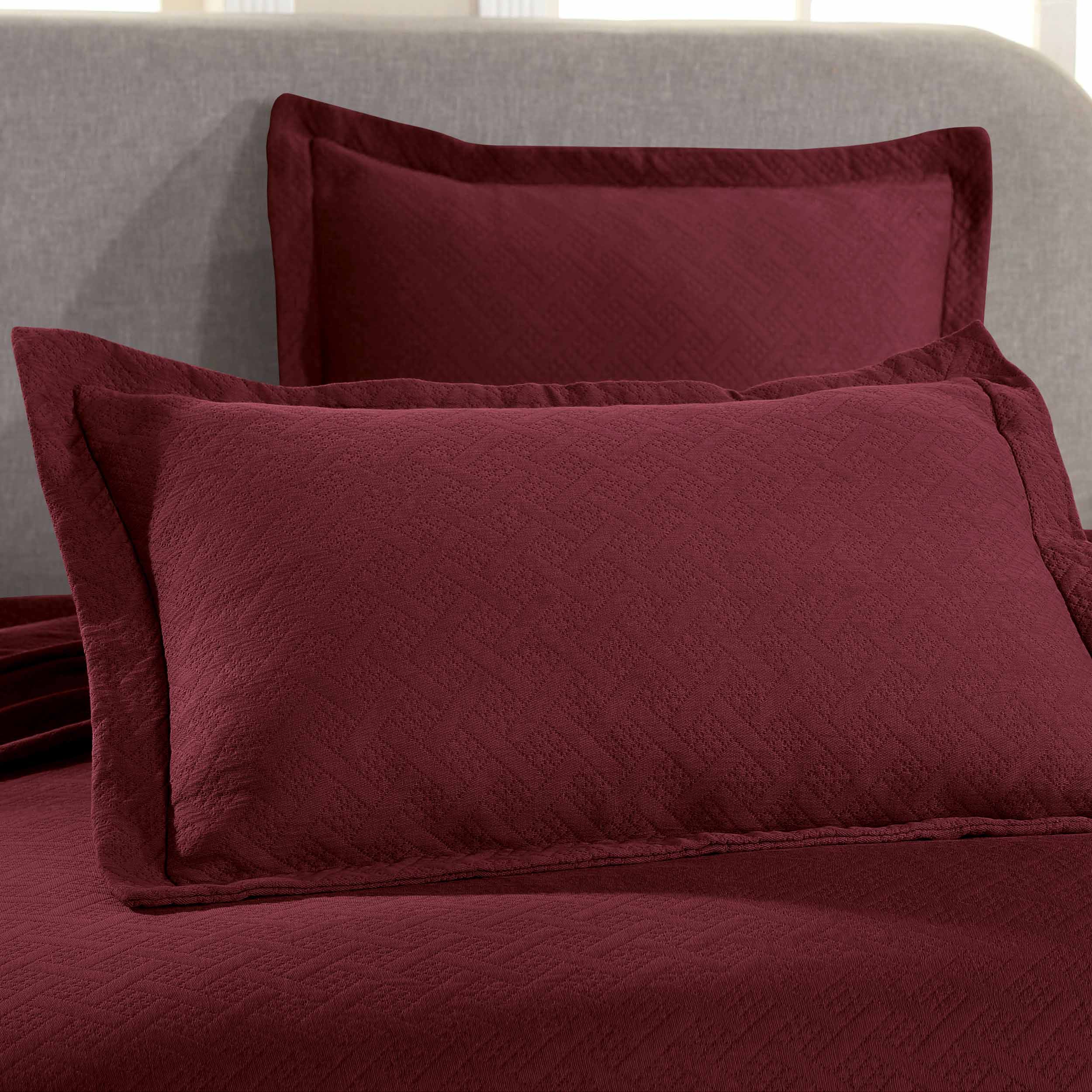 Basket Weave Matelasse Cotton Bedspread Set - Omnigoodsstore