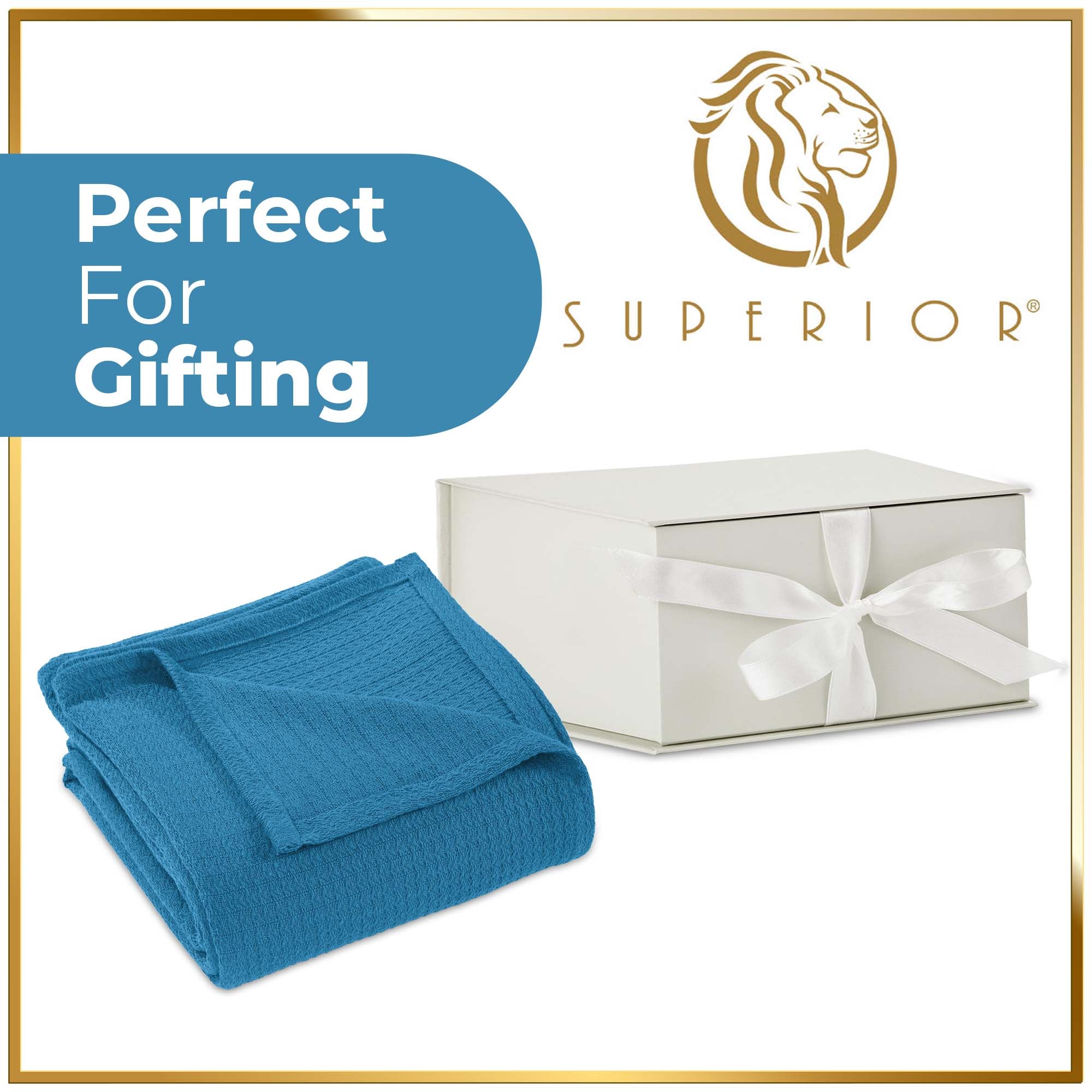 Textured Cotton Weave Solid Waffle Blanket or Throw - Omnigoodsstore