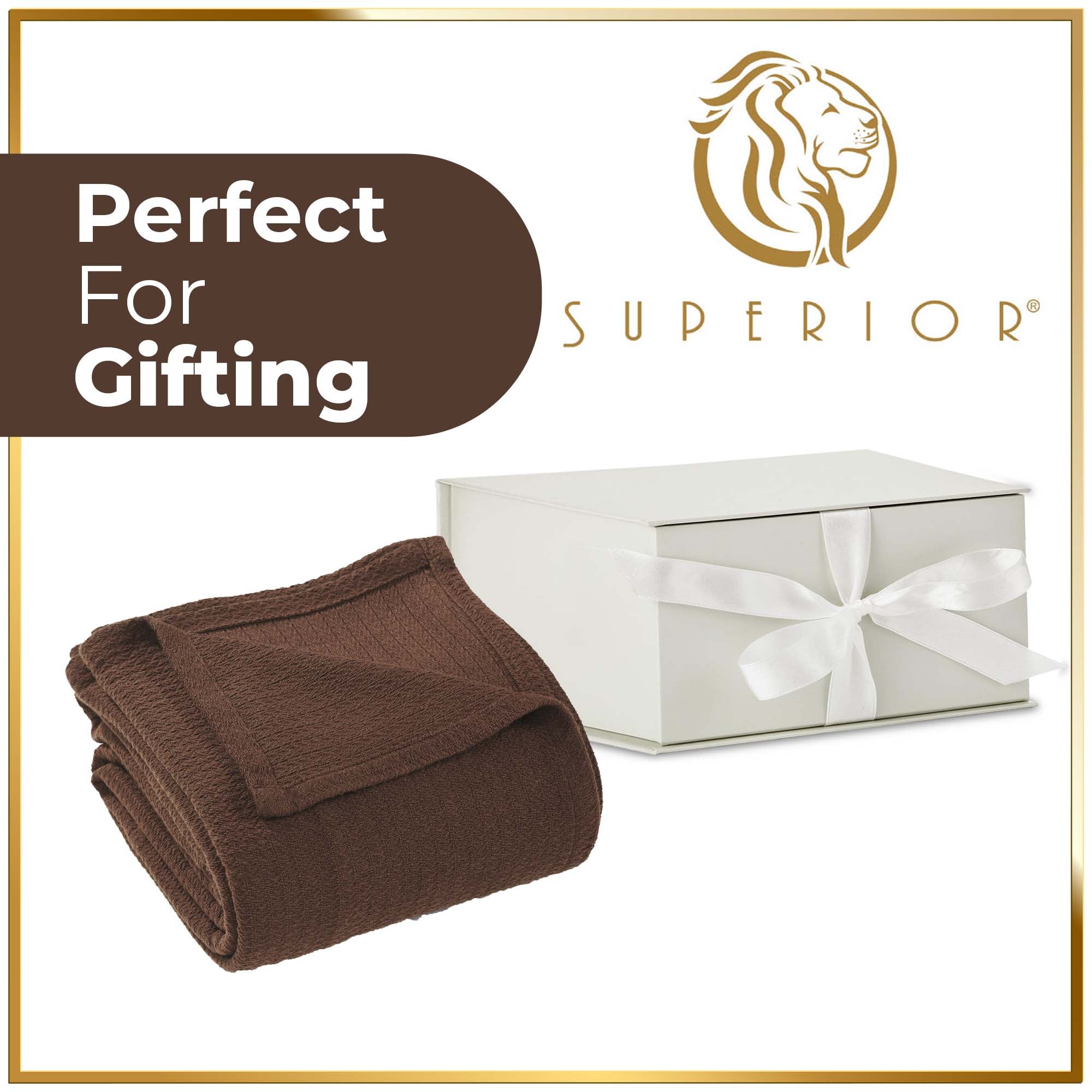 Textured Cotton Weave Solid Waffle Blanket or Throw - Omnigoodsstore