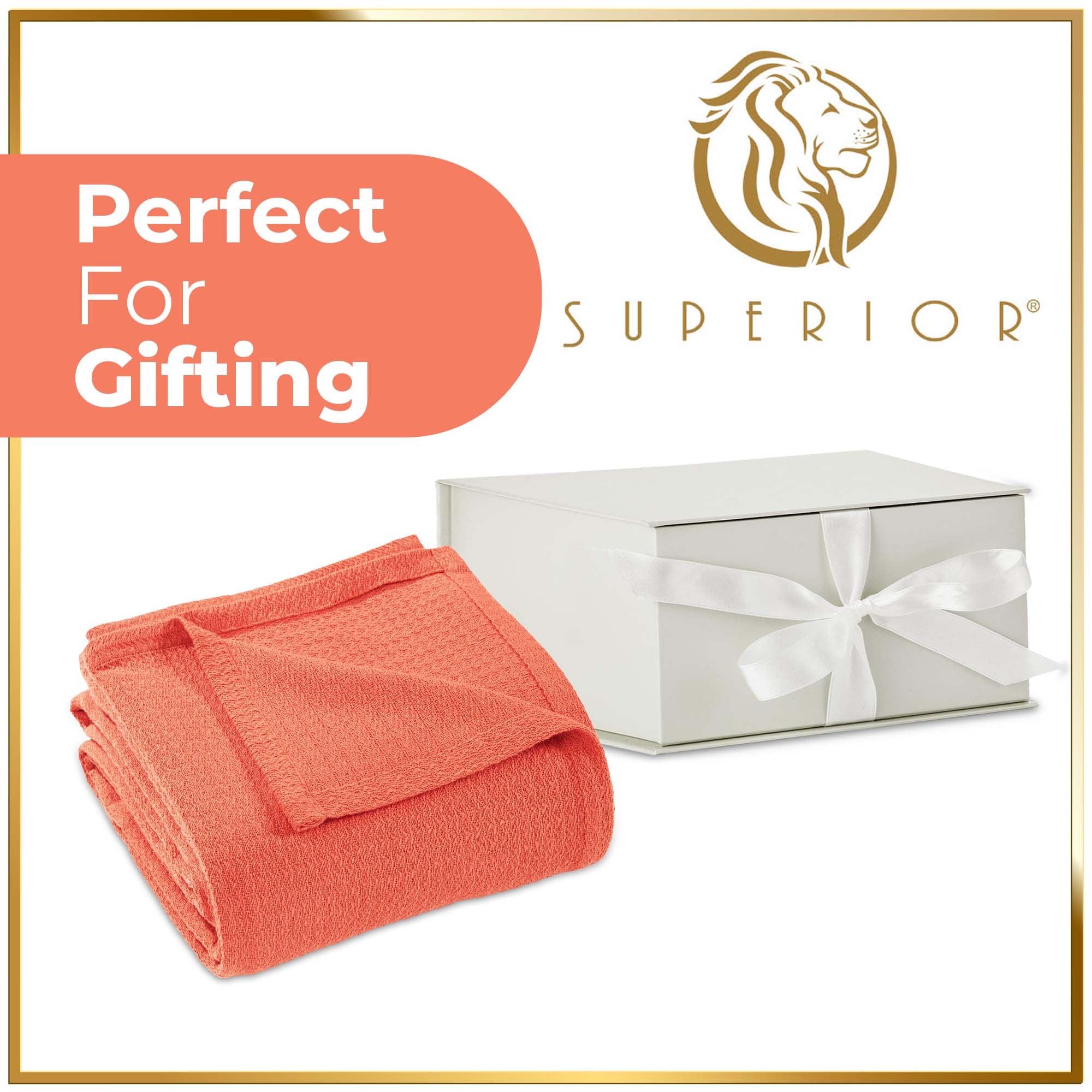 Textured Cotton Weave Solid Waffle Blanket or Throw - Omnigoodsstore