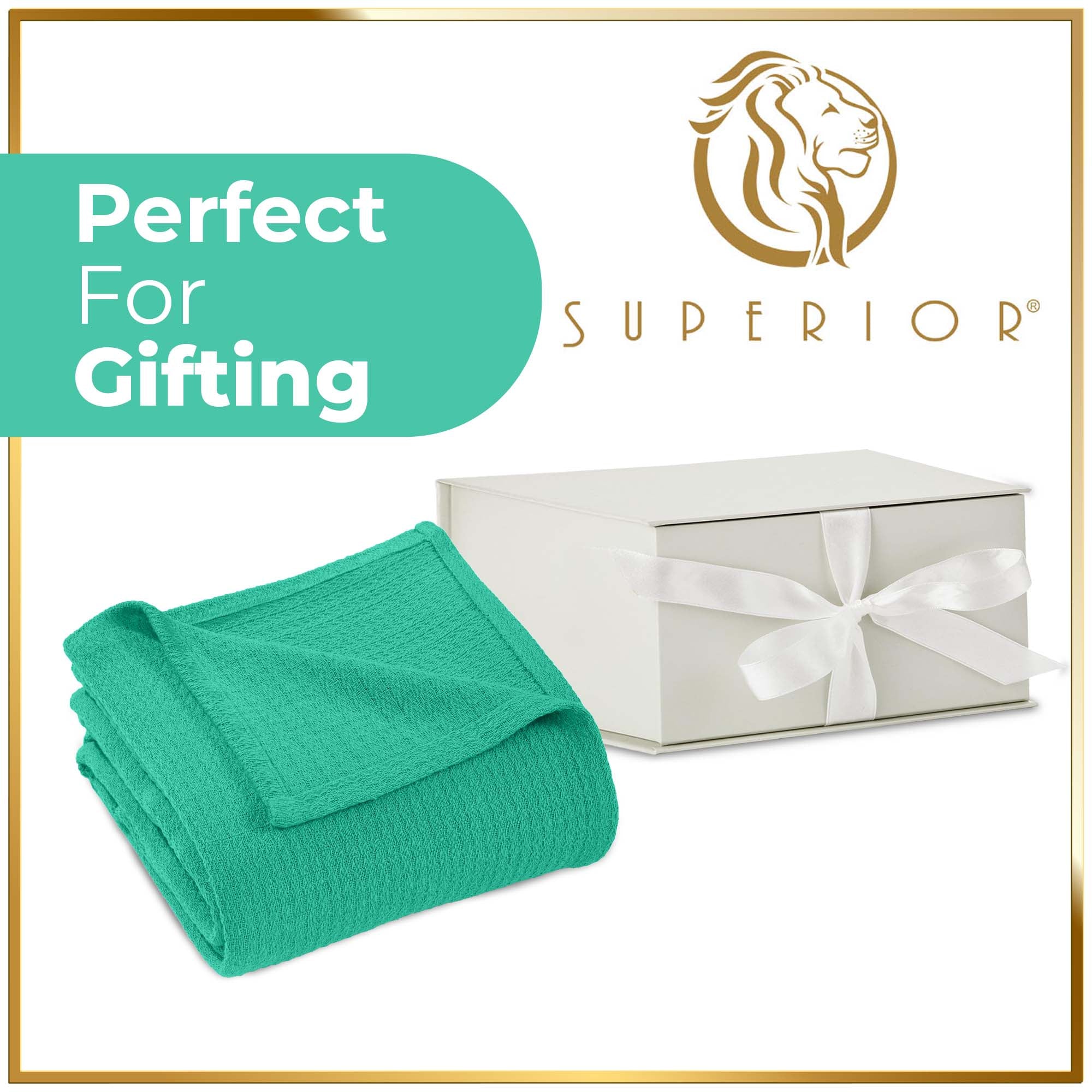 Textured Cotton Weave Solid Waffle Blanket or Throw - Omnigoodsstore