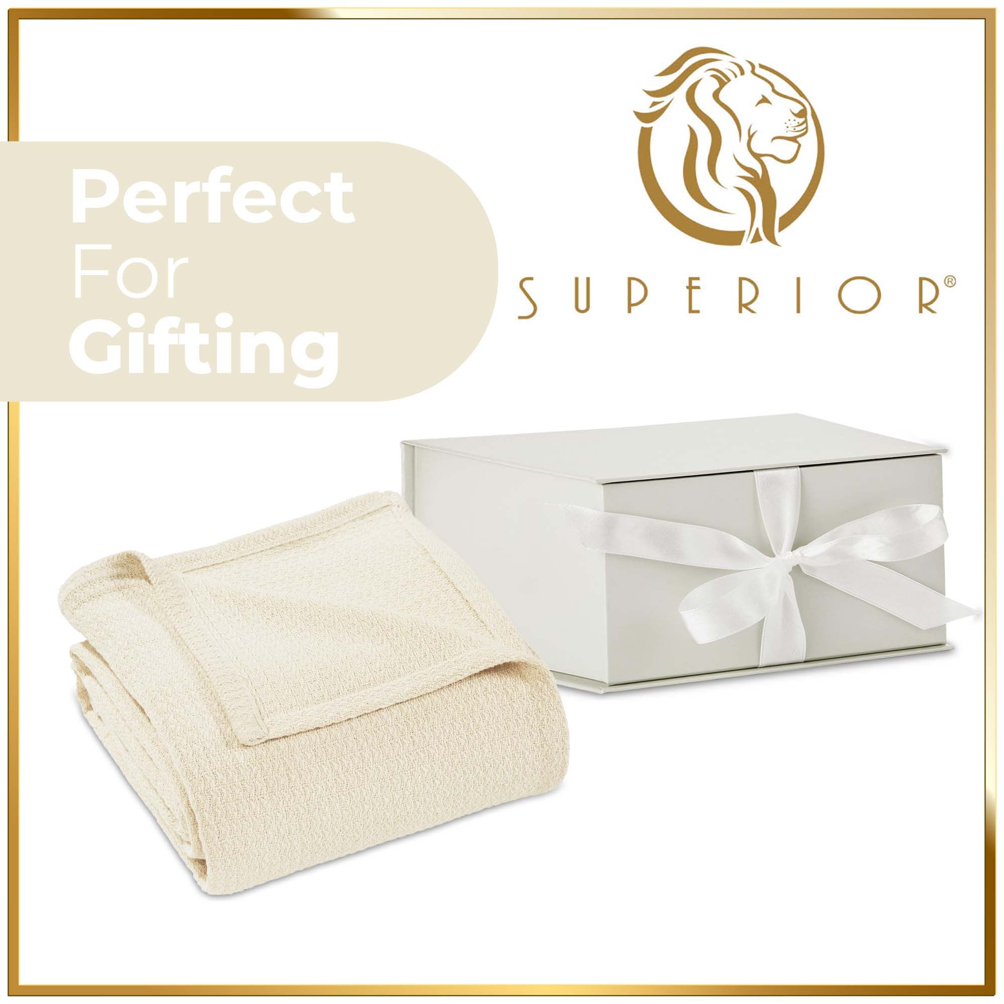 Textured Cotton Weave Solid Waffle Blanket or Throw - Omnigoodsstore