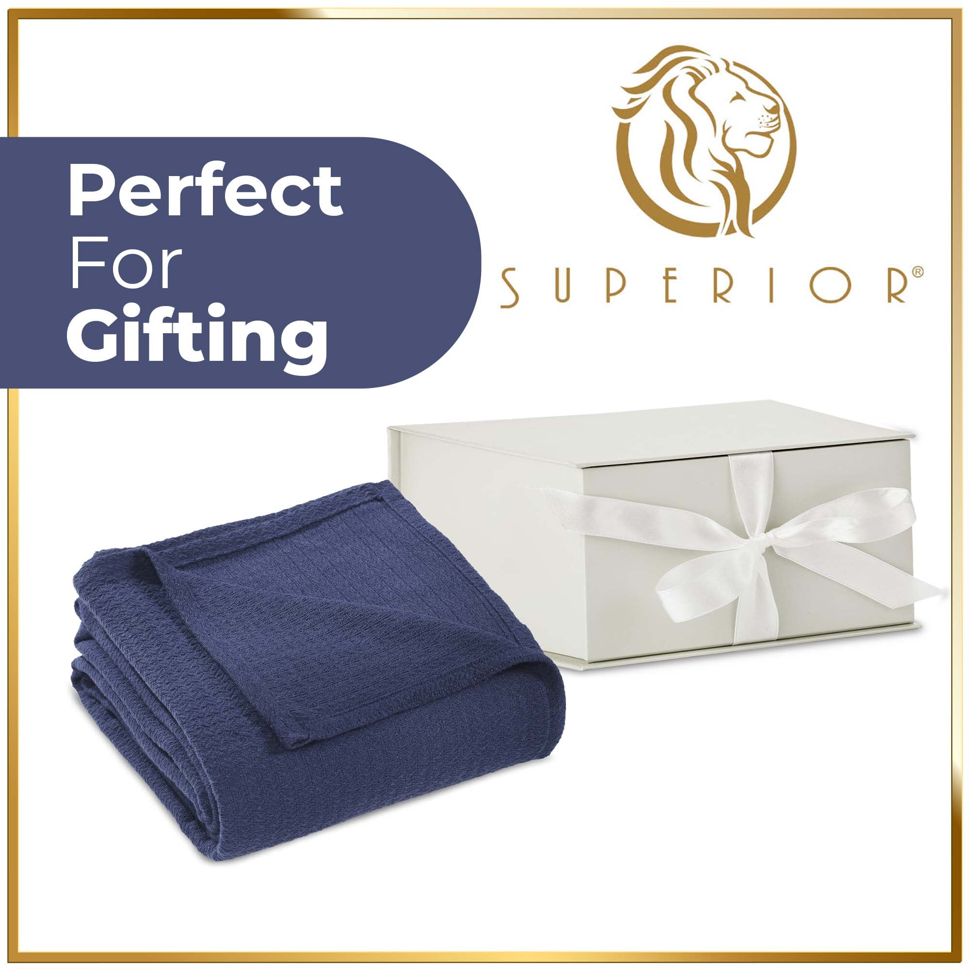 Textured Cotton Weave Solid Waffle Blanket or Throw - Omnigoodsstore