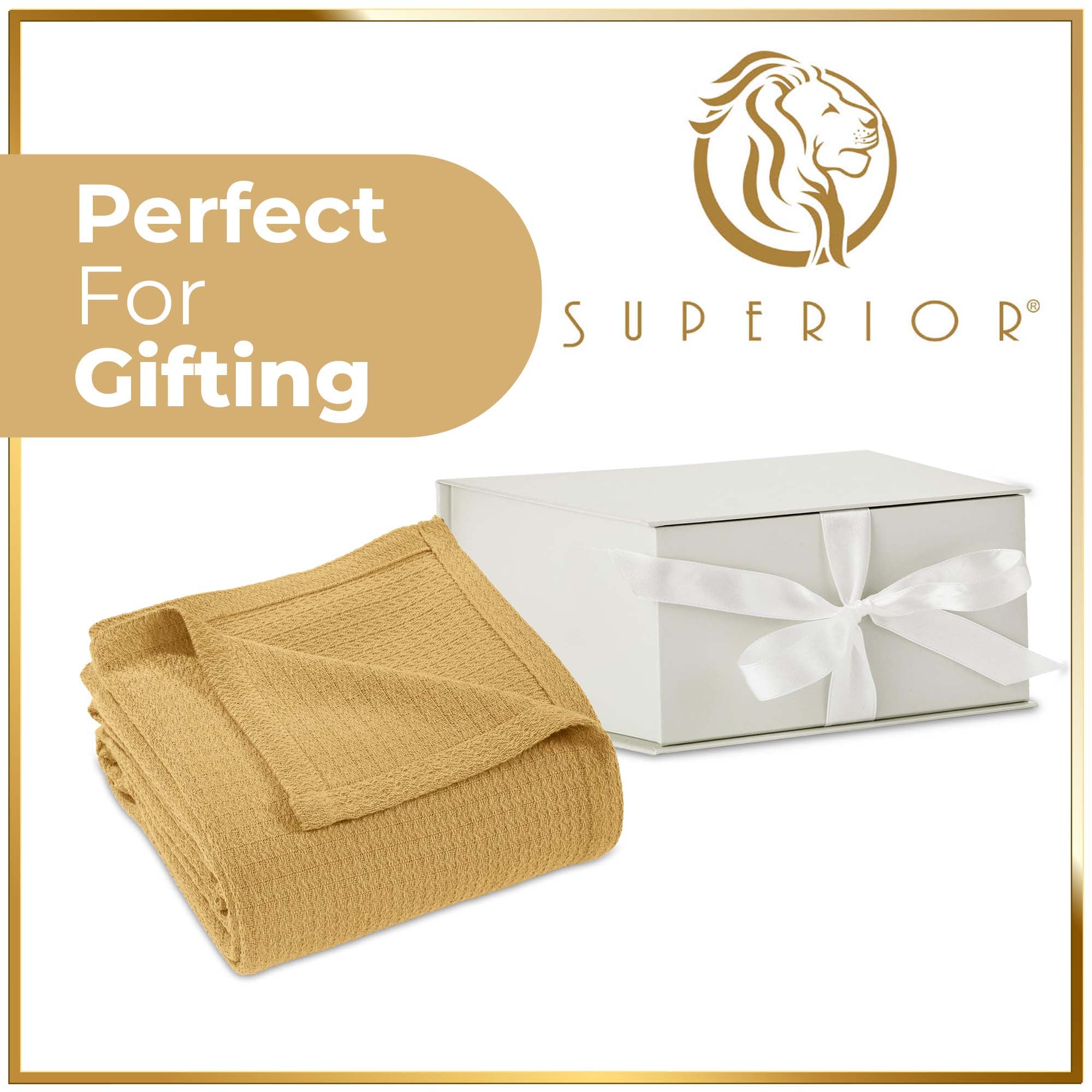 Textured Cotton Weave Solid Waffle Blanket or Throw - Omnigoodsstore