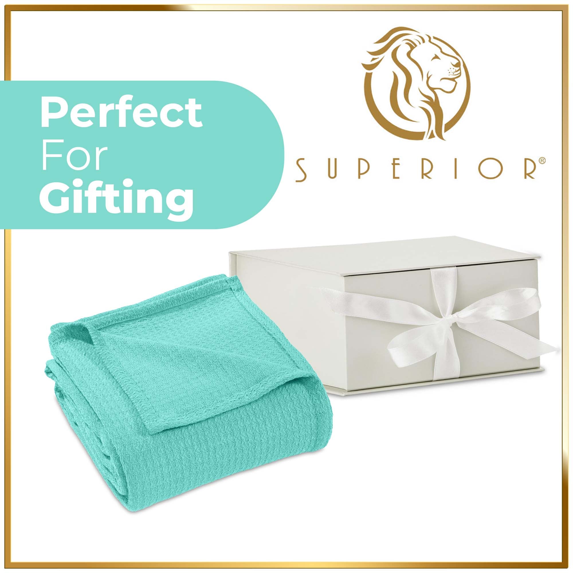 Textured Cotton Weave Solid Waffle Blanket or Throw - Omnigoodsstore